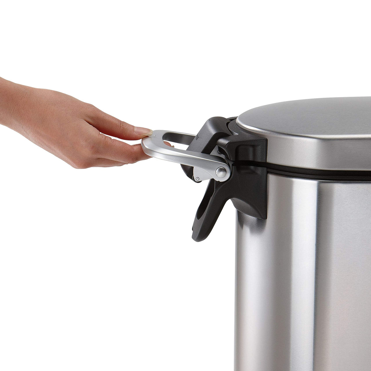 simplehuman Medium Pet Food Storage Container, Holds 25-29 lb / 11-13 kg of Dry Dog Food, Cat Food, or Bird Seed, Airtight Lock-Tight Lid with Magnetic Scoop, BPA-Free, Brushed Stainless Steel
