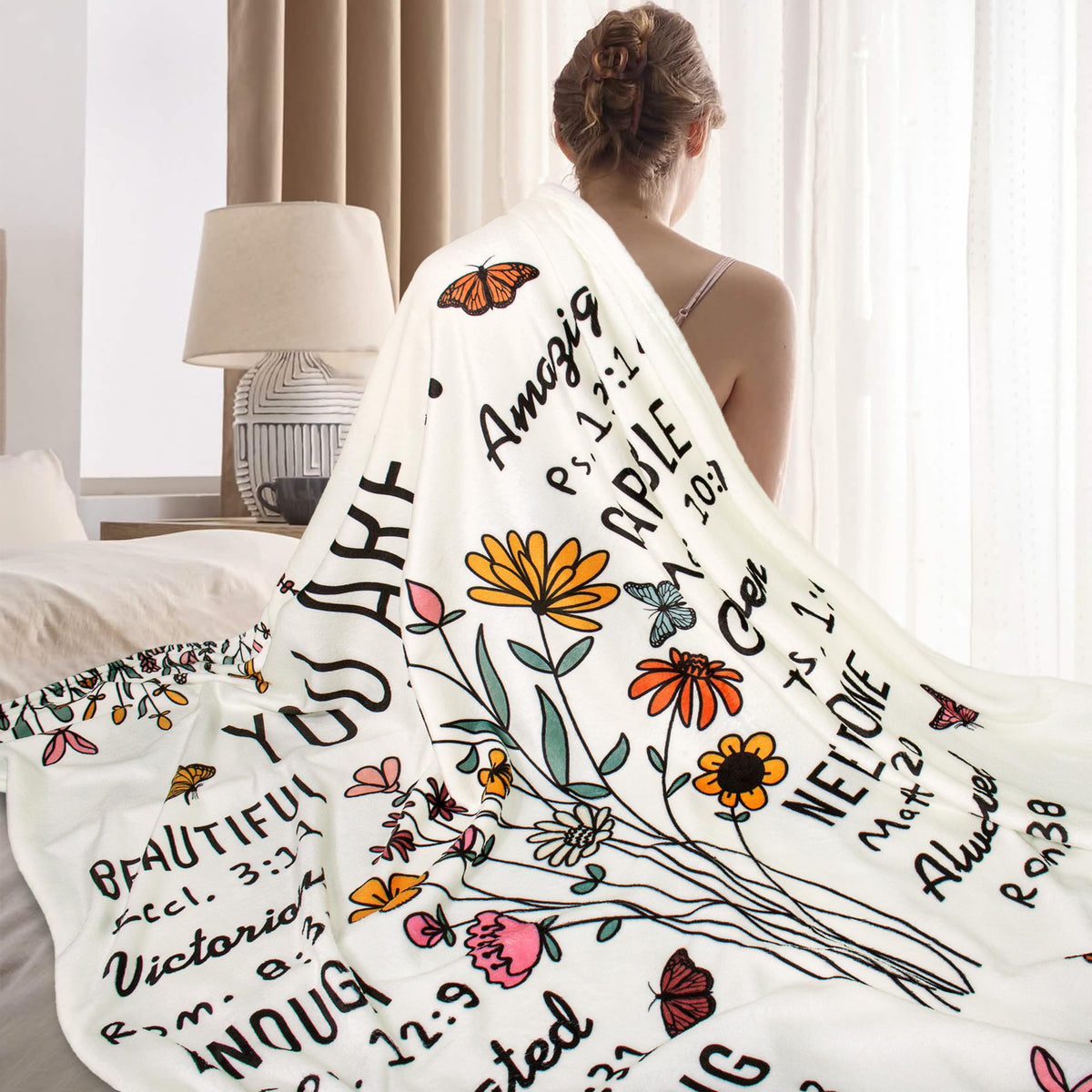 Sulpoie Christian Birthday Gifts for Women Faith, Christian Throw Blanket for Women 60"x50", Inspirational Religious Spiritual Gifts