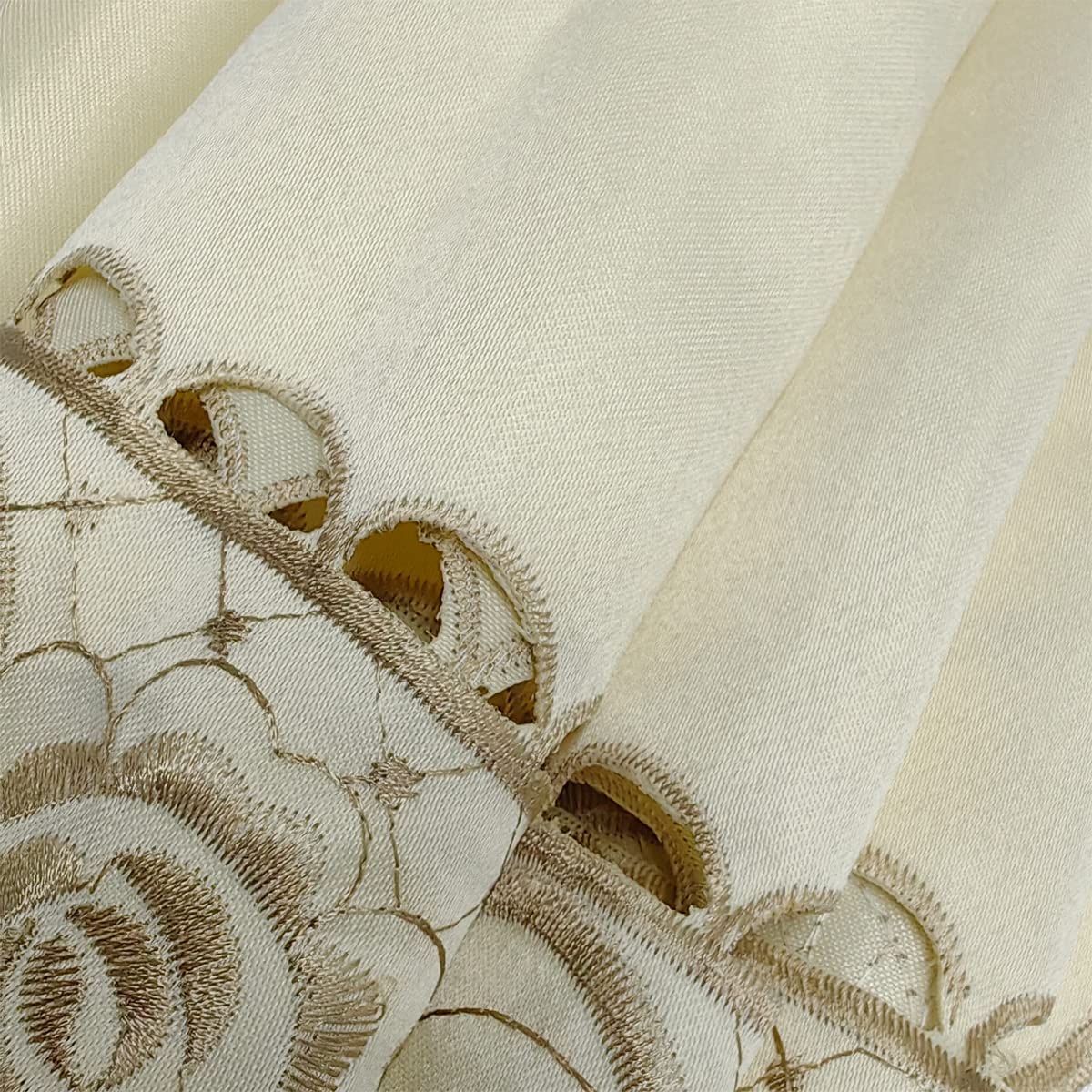 Sandweek Square Tablecloth - Stain Resistant Spillproof Flower Embroidered Lace Tablecloths Washable Table Cloth for Dining Room Kitchen Home Decor (Square, 57 X 57 inch)