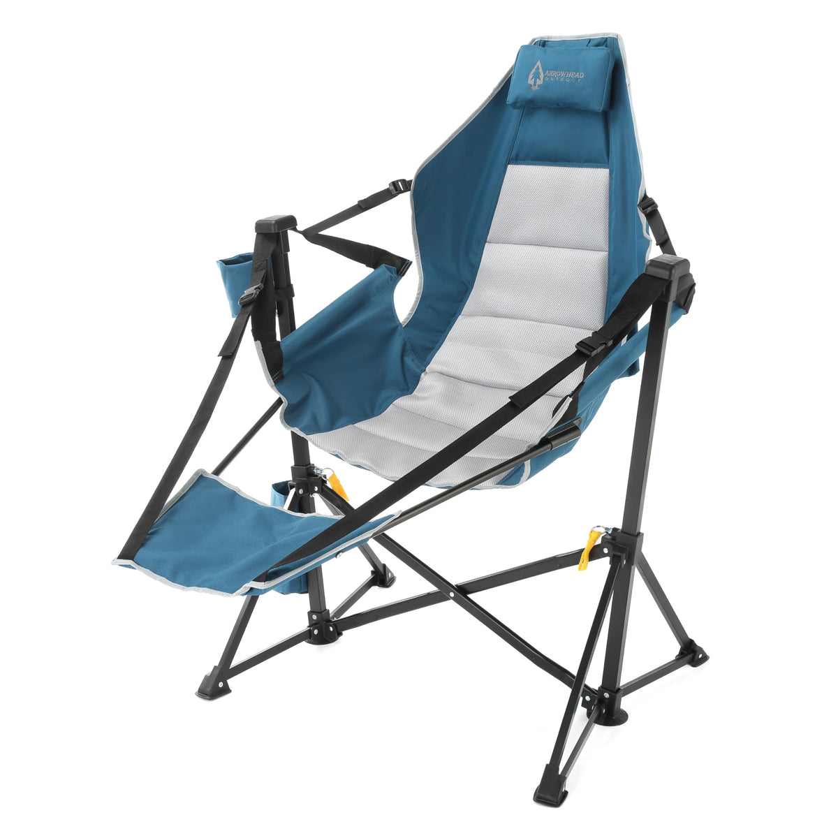 ARROWHEAD OUTDOOR Folding Hammock Chair, Heavy Duty Camping Seat with Removable Footrest, Padded Comfort, and 300lb Capacity