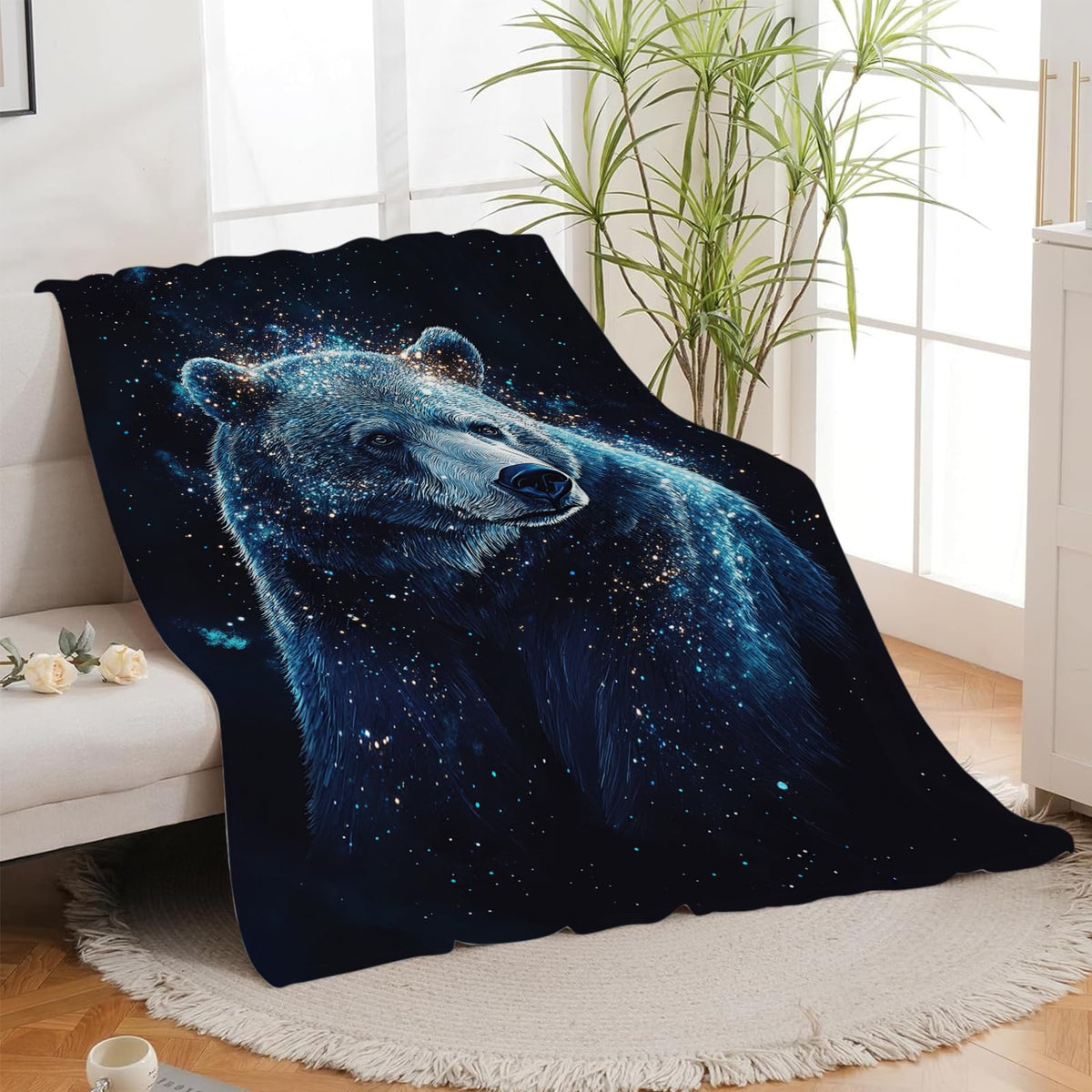 Bear Blanket, Bears Throw Blanket, Bear Gifts, Animal Blankets, Bears Stuff Fleece Flannel Plush for Mann Women Girls Lovers Adults Soft Bedding for Sofa Office Home Decor 40"X50"