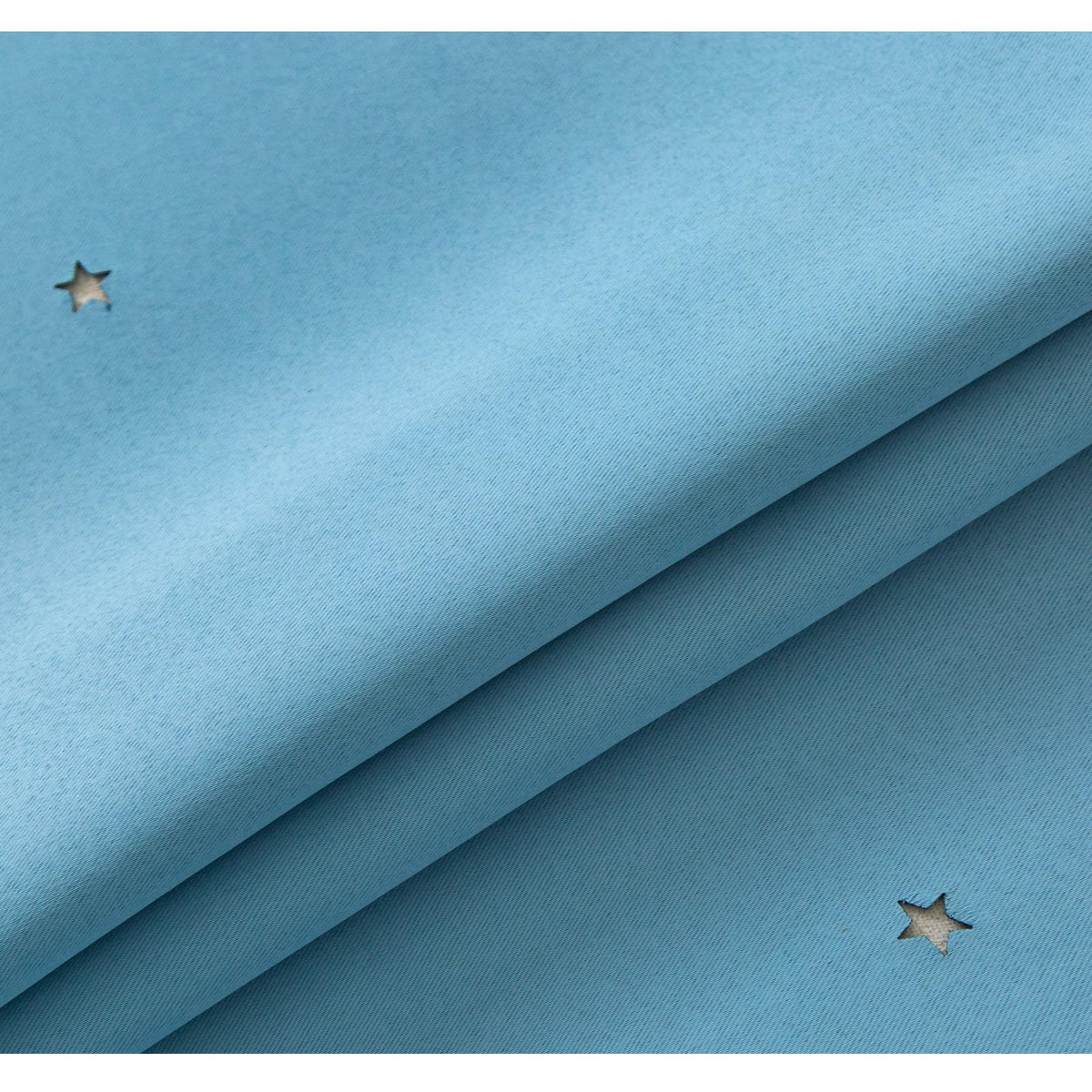 Blue Shooting Star Pattern Living Room Bedroom Blackout Insulated Double Layer Curtains for Girls Bedroom Kids Room Decor(47" W x 66.9" L)