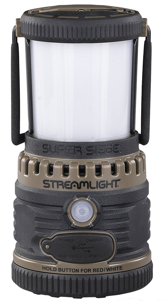 Streamlight 44947 Super Siege 1100-Lumen Rechargeable Lantern with 120-Volt AC Charger, Coyote