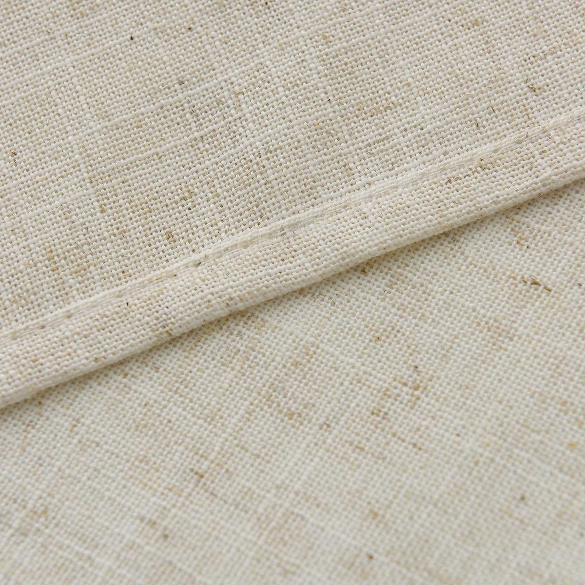 Valea Home Linen Curtains Panel 84 inch Long Light Filtering Rod Pocket Crude Drapes for Bedroom Living Room Farmhouse Window Treatment Panels, Natural, 1 Panel