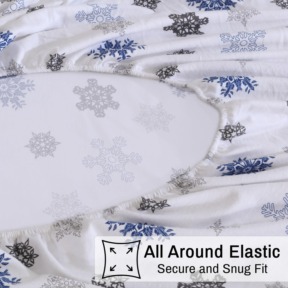 ZOYER Flannel Sheets Twin Size - 100% Cotton Double Brushed Twin Sheets Set, Deep Pockets 16 Inches, All Seasons Breathable & Extra Soft Bed Sheets, Warm & Cozy, 3 Piece, White Snow