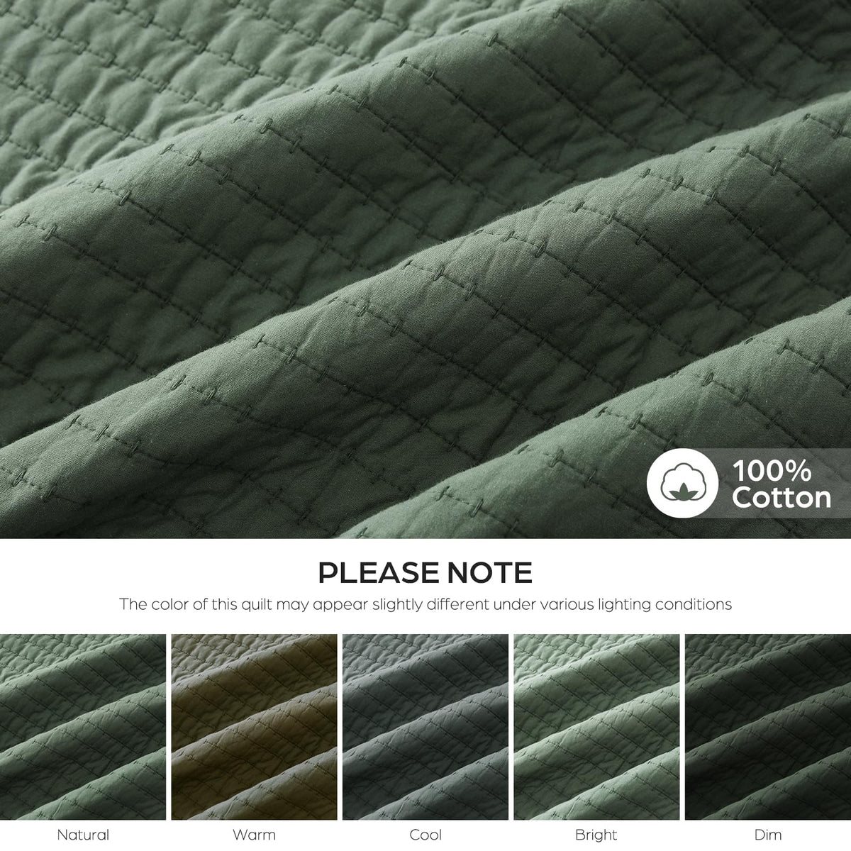 FDDX 100% Cotton Quilt Set Oversized King Size, 3-Piece Matelasse Bedspread Coverlet Set, Cozy Lightweight Quilted Bedding Set Comforter with 2 Shams in Geometric Pattern for All Season