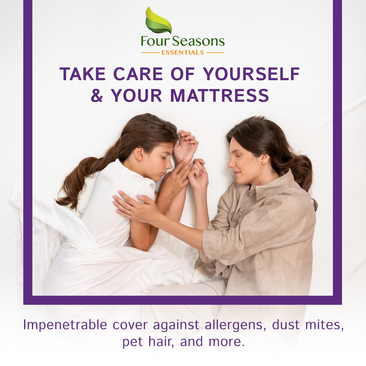 Full Size Waterproof Mattress Protector - Fitted Sheet Style - Hypoallergenic Premium Quality Cover Protects Against Dust