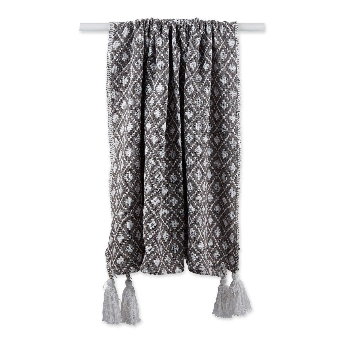 DII Gray Diamond Lattice Throw, 50x60