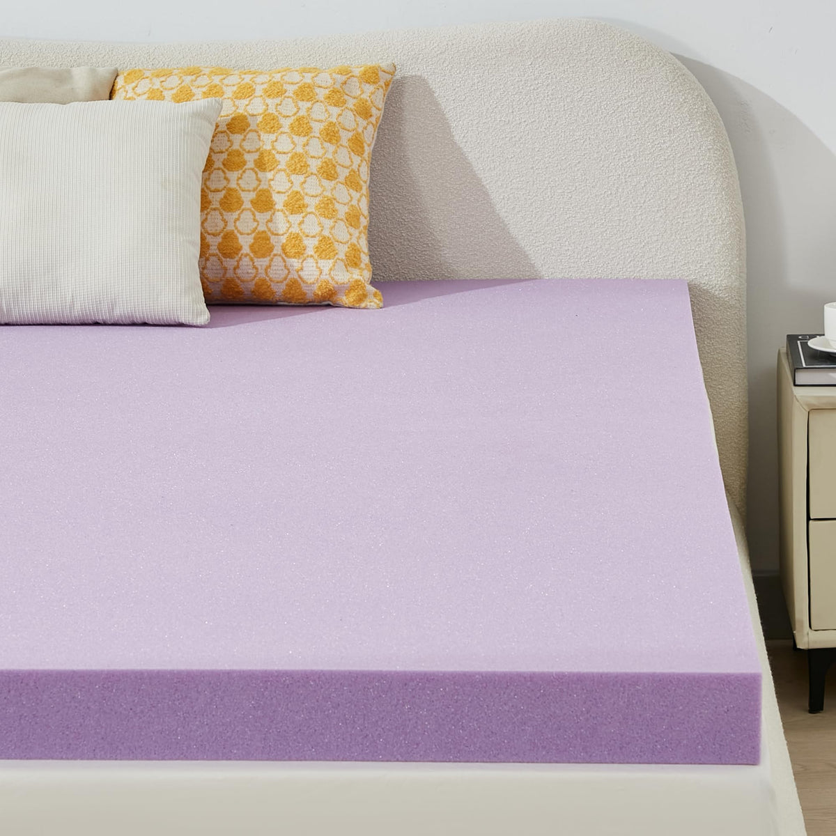 BDEUS 2 Inch Gel Memory Foam Mattress Topper Ventilated Soft Pressure Relieve Mattress Pad, Breathable Bed Topper, CertiPUR-US Certified, Twin Size