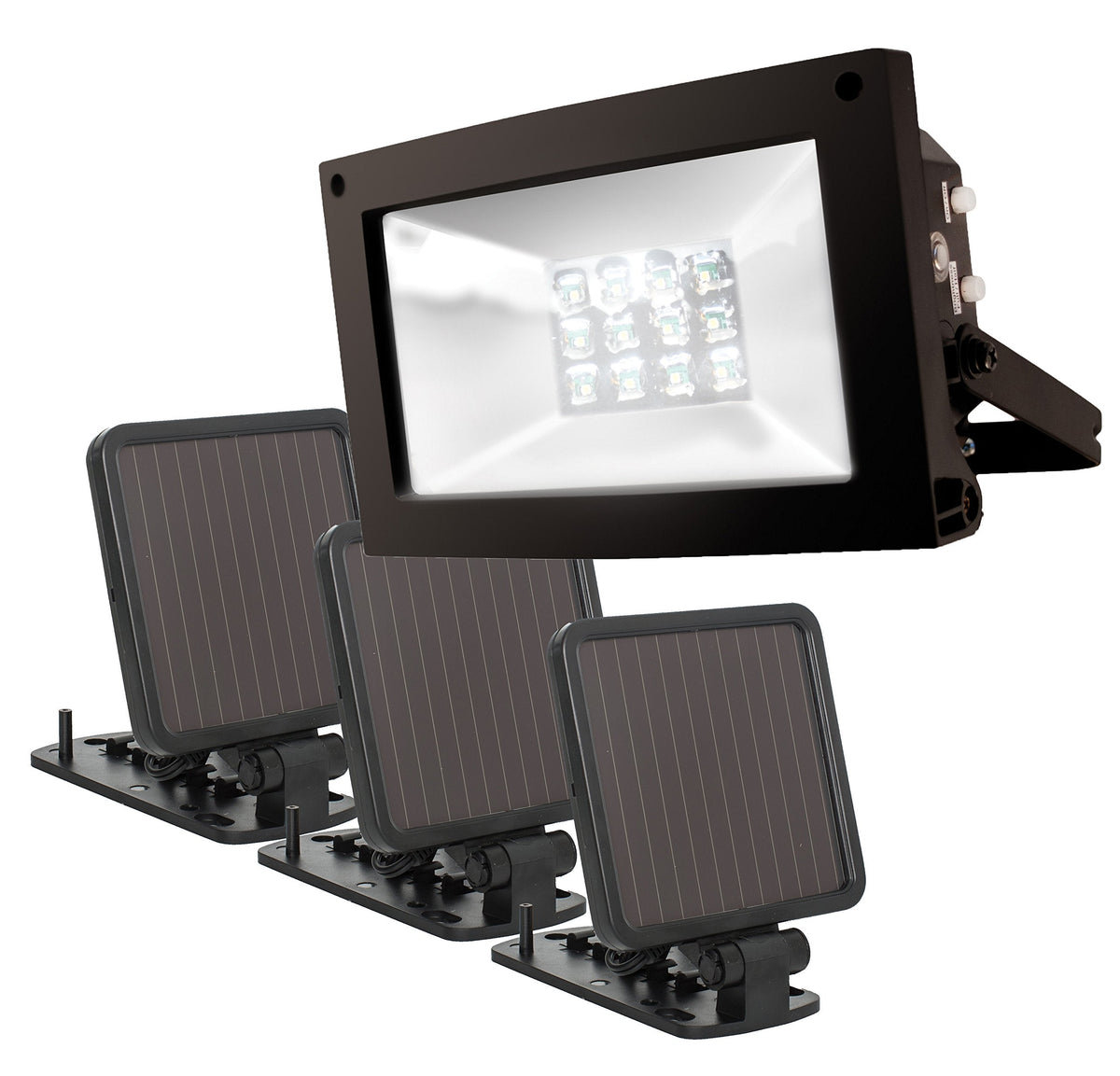 Maxsa 40331 Ultra-Bright 12 Hour Solar-Powered Floodlight to light up signs, flags, statuary and buildings all night long