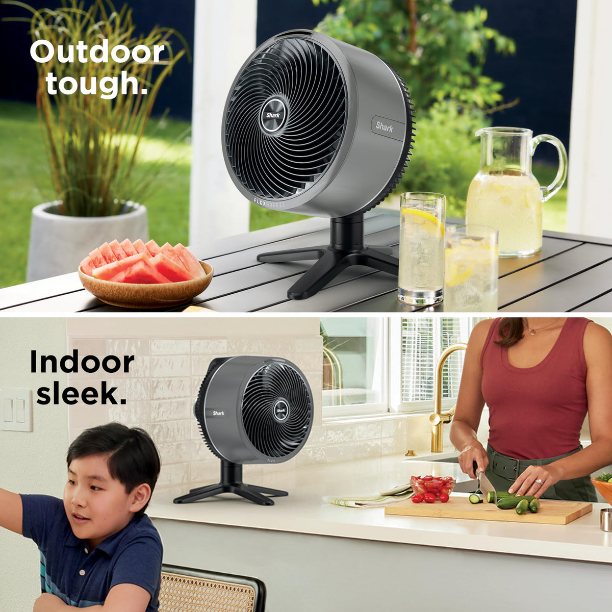 Shark FlexBreeze TableMate Portable Tabletop Fan, Outdoor, Indoor, Corded & Cordless Tabletop Fan, Quiet, Powerful, 70ft Range, Up to 24 Hours of Battery Runtime, for Home,Office and Bedroom, FA151BRN