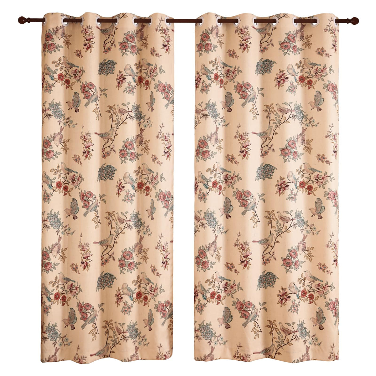 patdrea Designer Vintage Linen Curtains Set of 2 Panels,53"x79"-Kulom