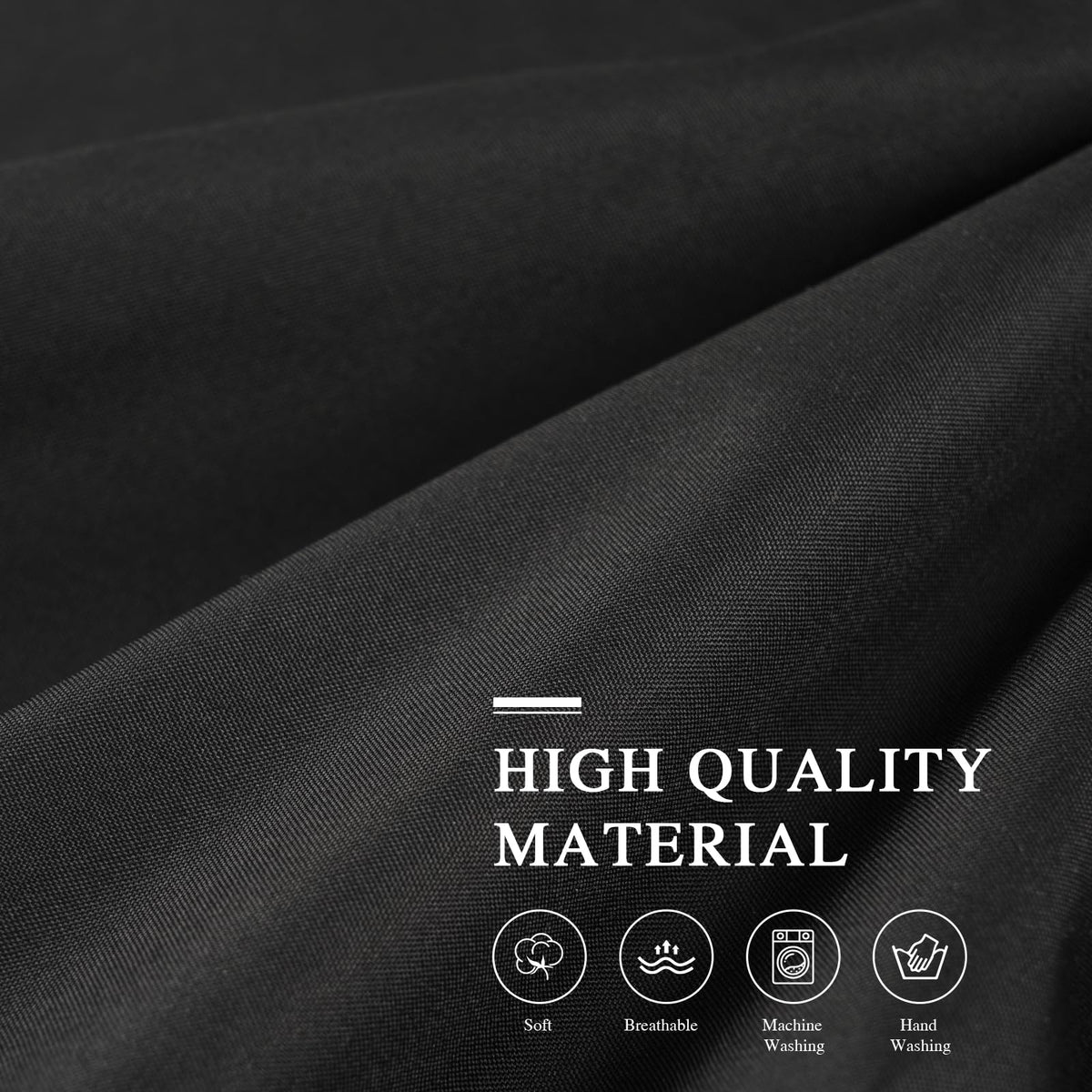 YRDKB Black Canopy Bed Curtains - 4 Corner Post Bed Curtains King Lightproof Siamesed Drapes Bed Canopy for Adults & Girls Bedroom Decoration(Black,King)