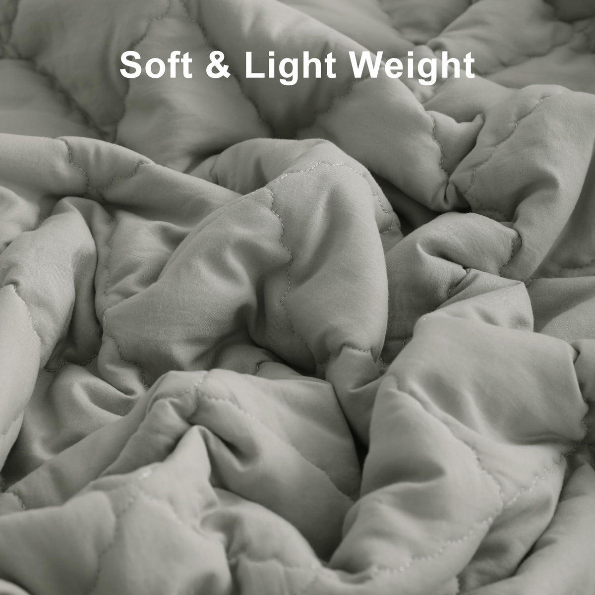 BEDSUM Toddler Comforter, Brushed Microfiber Crib Blanket - All Season Quilted Down Alternative Nursery Bedding - Lightweight Baby Blanket for Stroller & Nap, 39x47, Smoke Grey