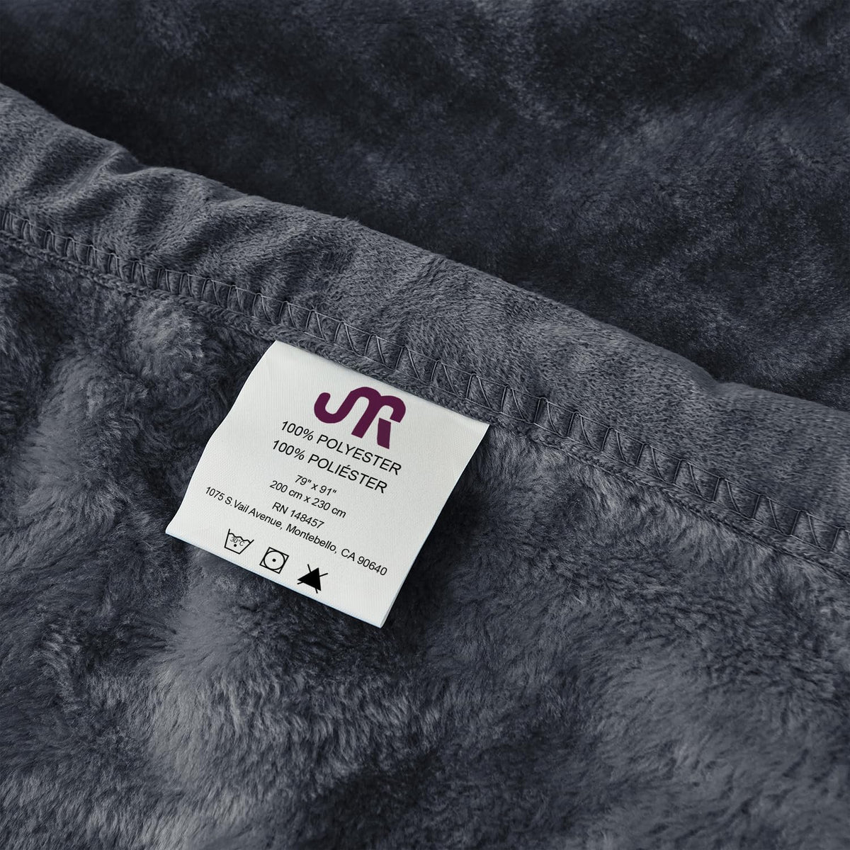 JYK Korean Style Mink Fleece Blanket Queen 3.5 LB, 1 Ply Extra Soft,Lightweight Flannel Blanket,Breathable Plush Fuzzy Cozy Queen Blanket for Couch Sofa Bed Camping 79x91 Inches, Dark Grey