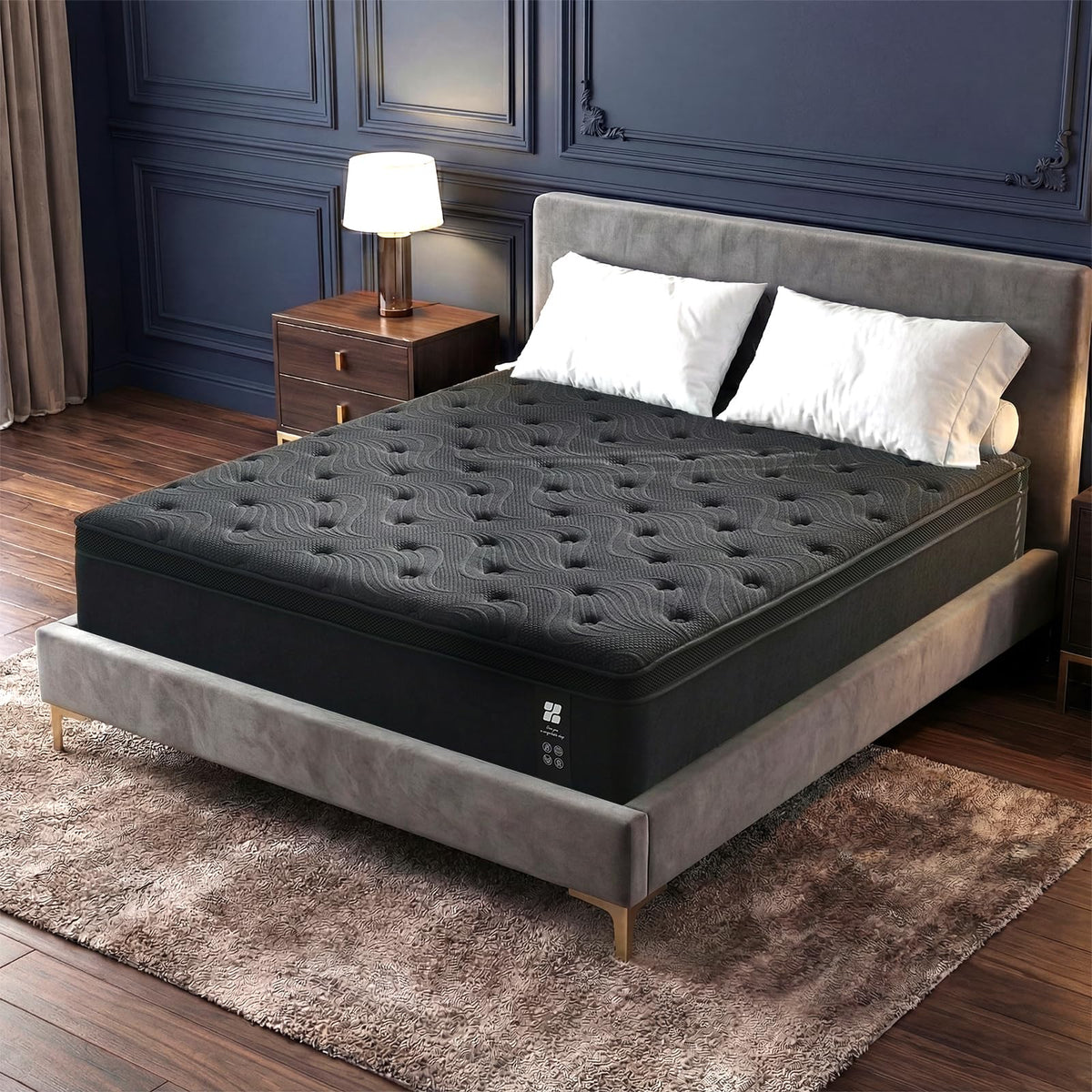 Profus 12 Inch Queen Mattress, Memory Foam Mattress in a Box with Memory Foam & Pocket Springs for Motion Isolation, Queen Size Mattress Relieve Pressure with Medium Support, CertiPUR-US Certified