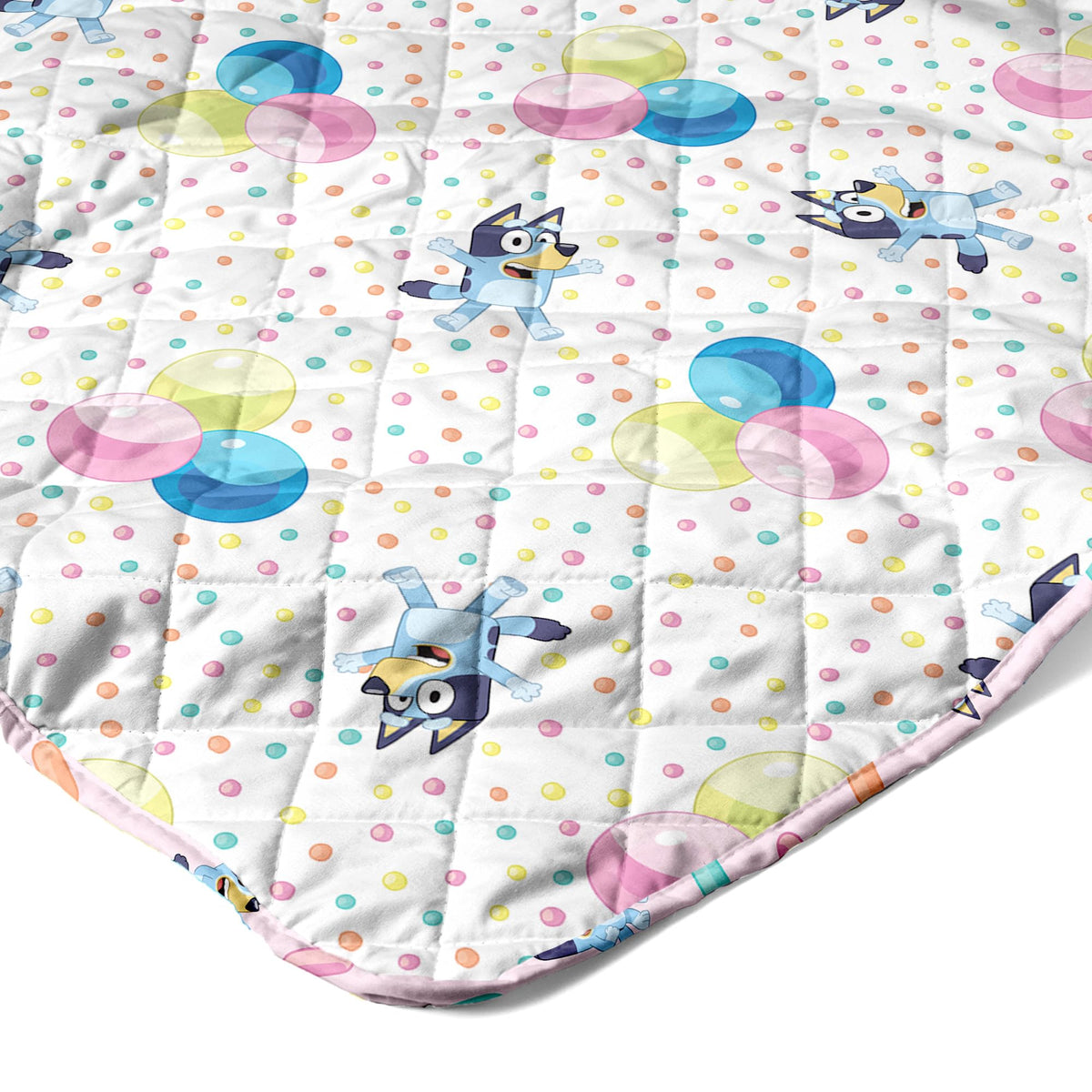 Northwest Bluey Balloon Celebration Quilted Throw Blanket – Official Cartoon Throw Blanket Featuring Bluey, for Adults Boys Girls Bed, Couch, or Playroom, 60 x 80 Inches