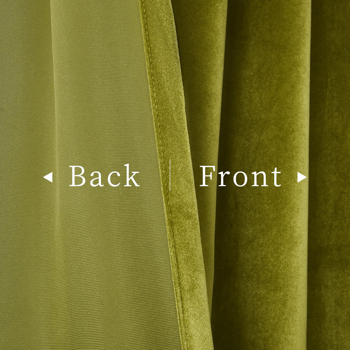 Roslynwood Velvet Olive Green Curtain 63 inch Long - Curtains Block Light Rod Pocket Thermal Insulated Window Drapes Set for Living Room/Bedroom/Dining Room, W52 x L63, 2 Panels