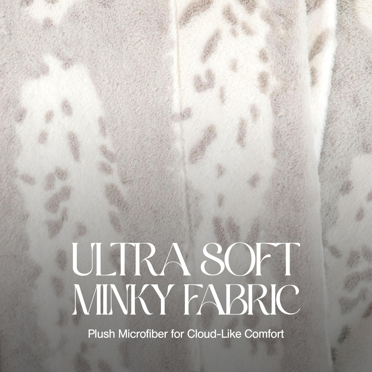 Minky Designs Arctic Lynx Minky Blanket – Ultra Soft Faux Fur Throw Blanket for Couch, Bed & Home – Fluffy, Warm & Luxurious – Posh Collection (Large, 60x72)