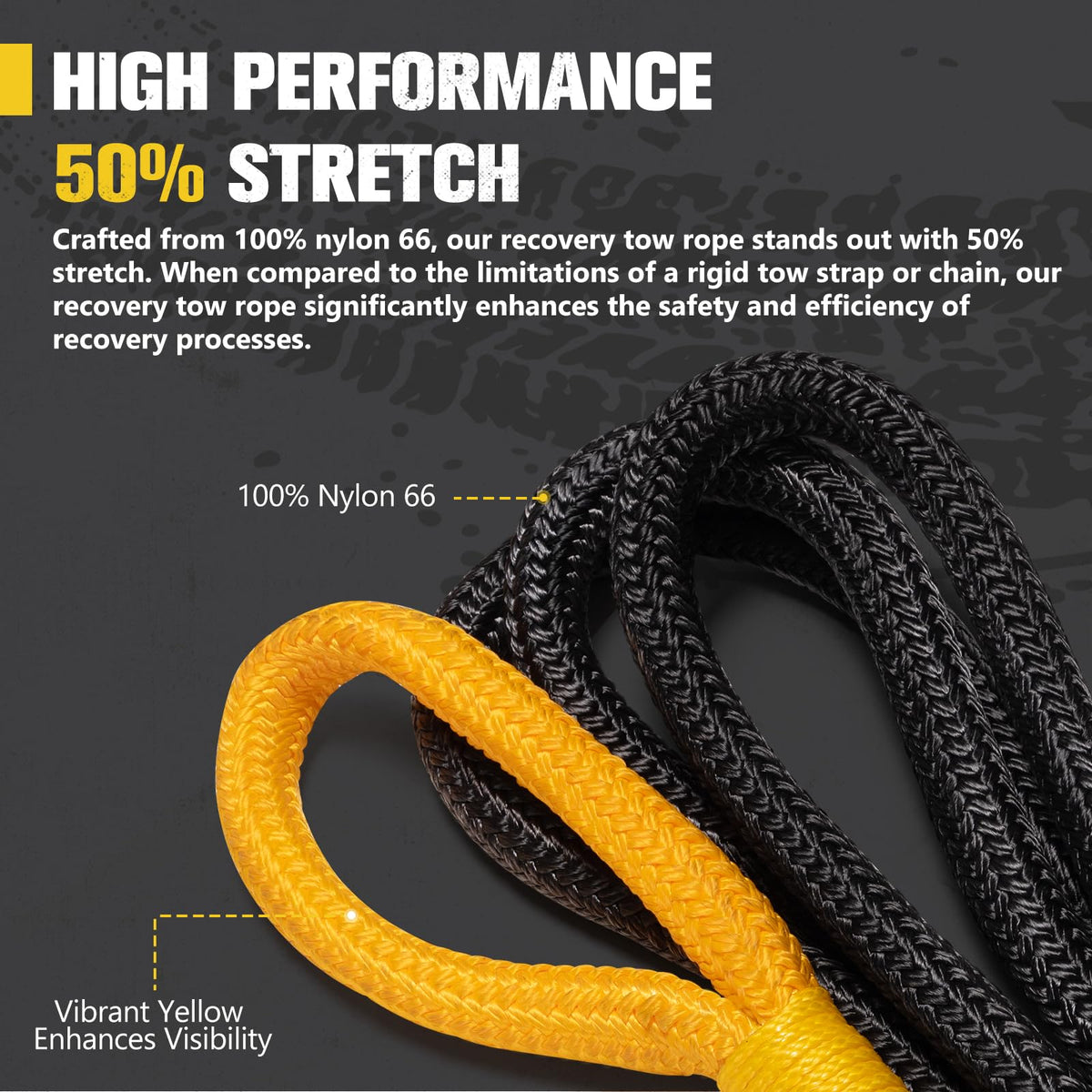 BUNKER INDUST Offroad Traction Boards with Jack Base + 1"×30ft Kinetic Recovery Rope with 2 Soft Shackles Kit
