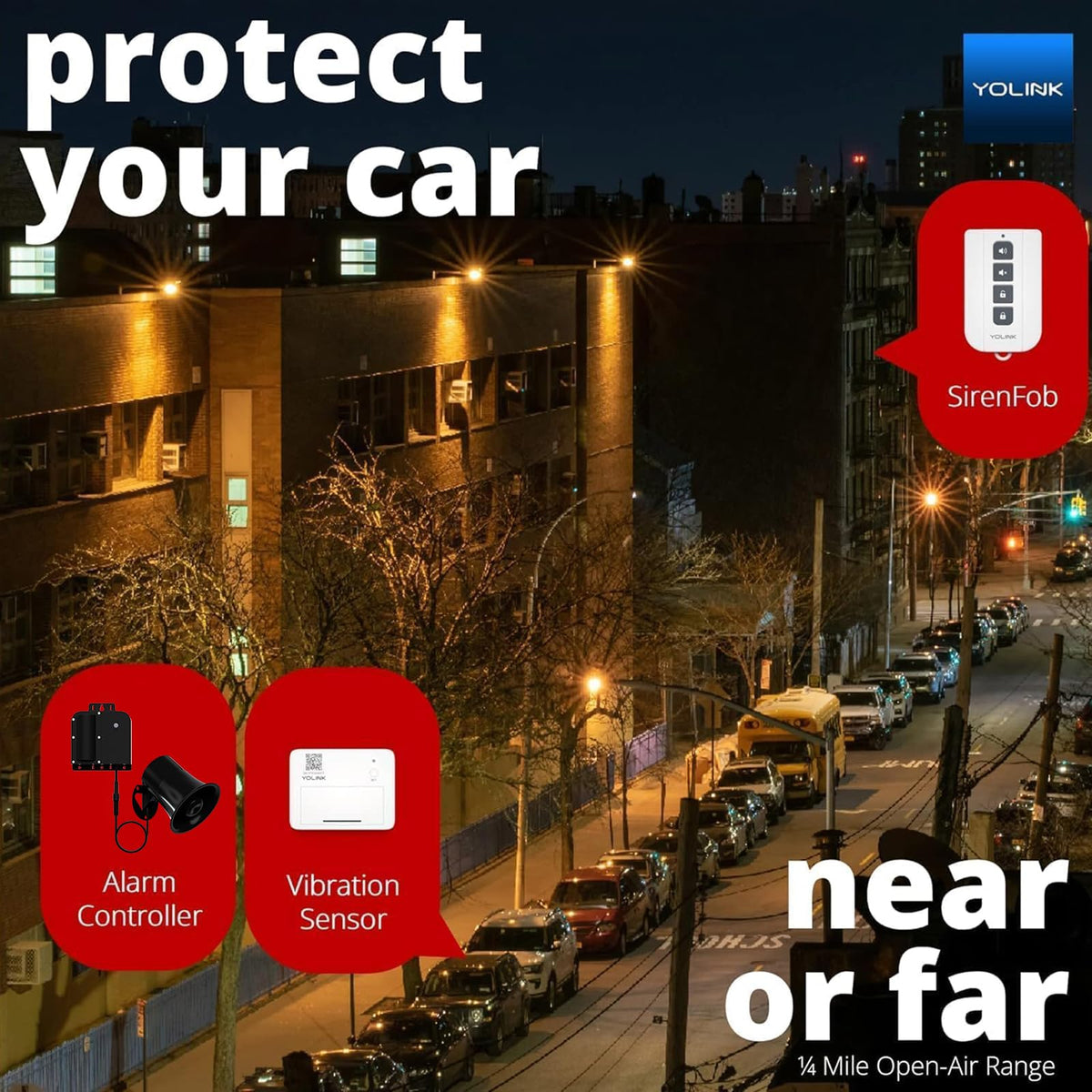 YoLink X3 Version Outdoor Alarm Controller, Ruggedized Battery-Powered Siren/Alarm/Relay Controller, Up to 1/4 Mile Open-Air Range, 130dB Siren, Alexa Assistant, Google, IFTTT, Hub Included