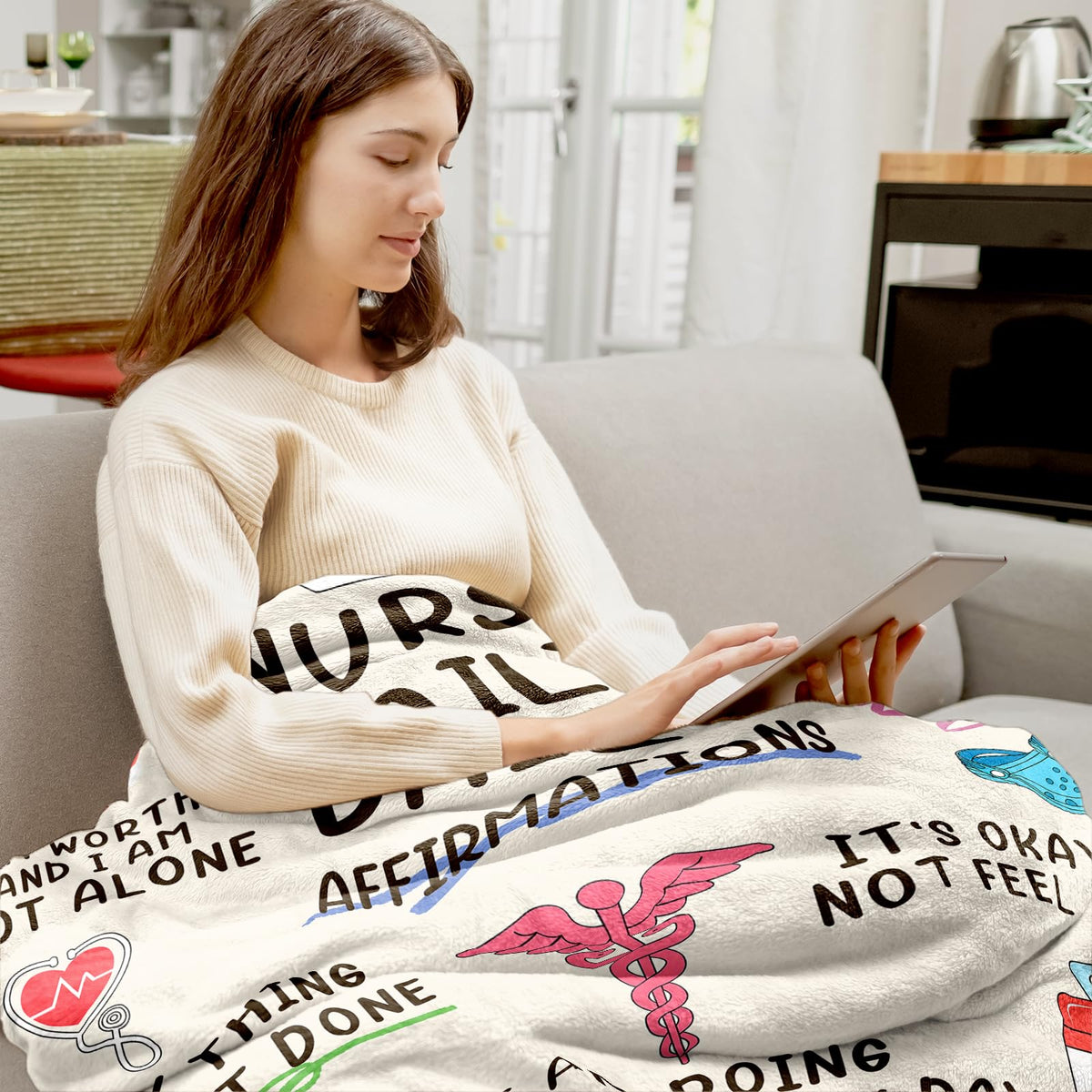 Stelogiift Nurse Gifts for Women Blanket 60" x 50" - Nurse Appreciation/Week/Day Gift, Graduation/Birthday/Present for Nursing Student/Practitioner, Nurses Practitioner, RN Nurses, LPN