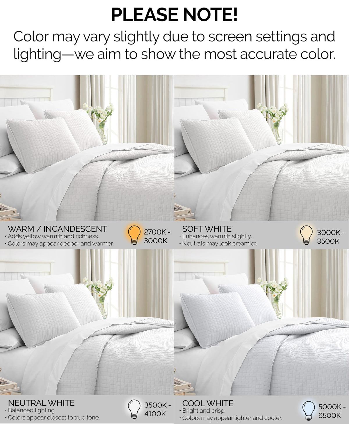 Southshore Fine Living, Inc. King Quilt Bedding Set with Shams, Coverlet Quilt King Size Bedspread, Luxury Bedding, Bed Spread for Kings/California Kings, Lightweight Quilted Coverlet, White Quilts