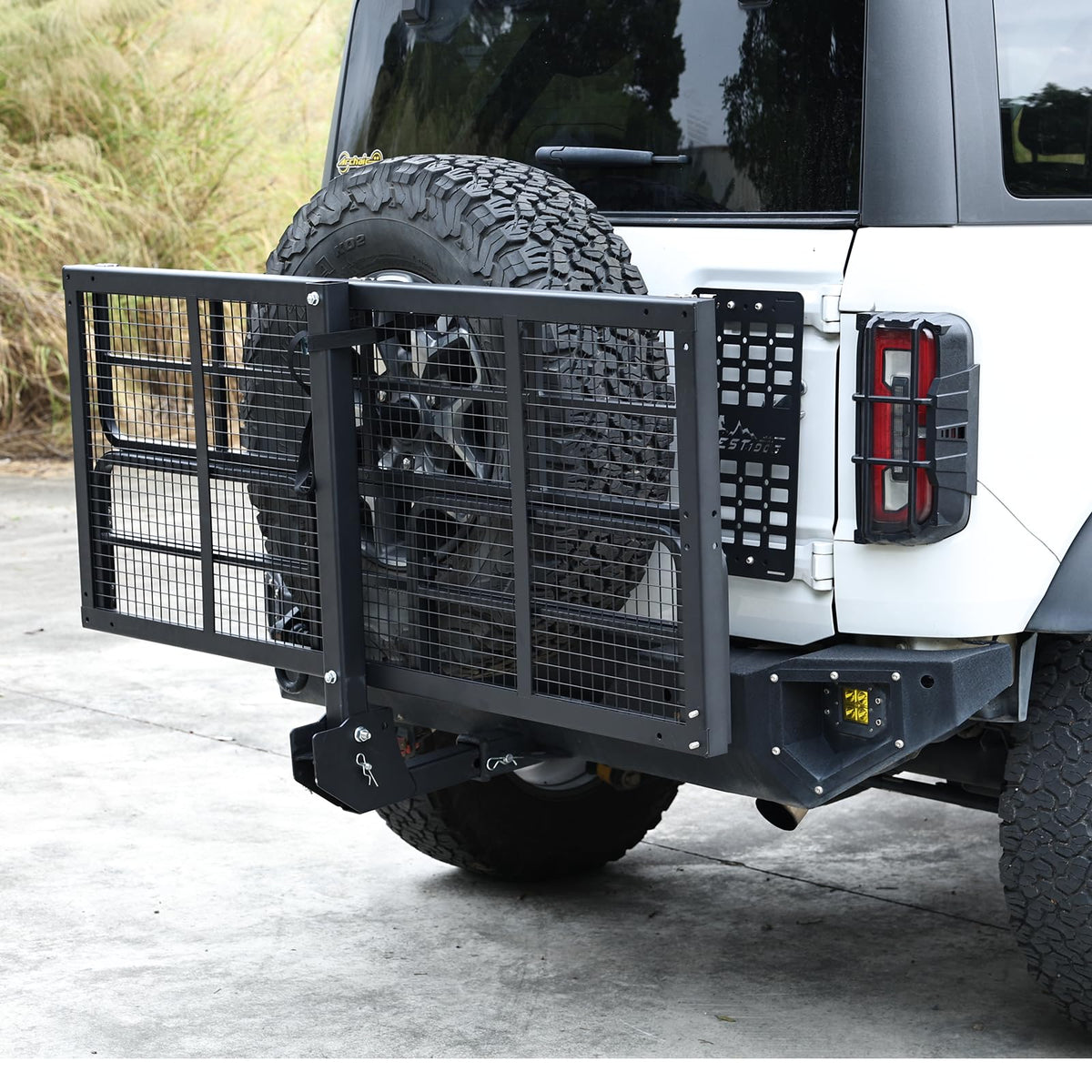 Folding Hitch Mount Cargo Carrier Rack - 750 LBS Heavy Duty Rear Luggage Basket for Car SUV, Fits 2" Receiver - Tow Hitch Cargo Rack for Camping Travel, Black