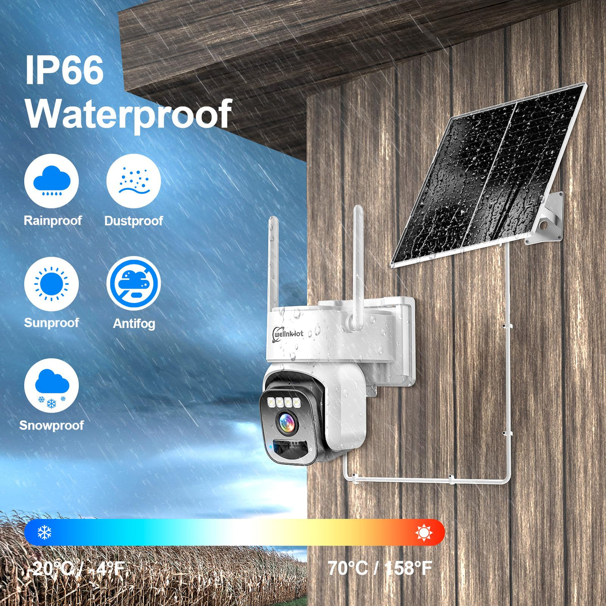 4G LTE Cellular Solar Security Camera w/ 360 day unlimited data, No WiFi surveillance camera Wireless Outdoor, PIR Motion Sensor, Human Tracking, 360° Live View, 2 Way Talk, 2K Color Night Vision