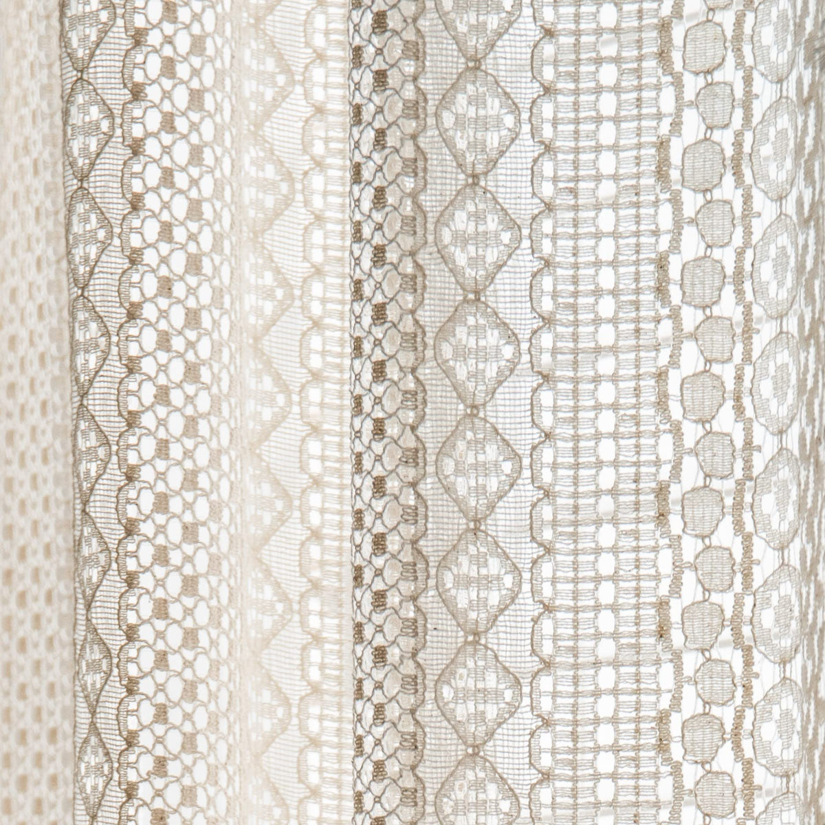 Sutuo Home Boho Curtains Crochet Lace Semi-Sheer Bohemian Hollow Knitted Handmade Tassels, Rod Pocket Window Treatment Vintage Rustic Farmhouse Drapes for Living Bedroom, 1 Panel 59" W x 63" L, Beige