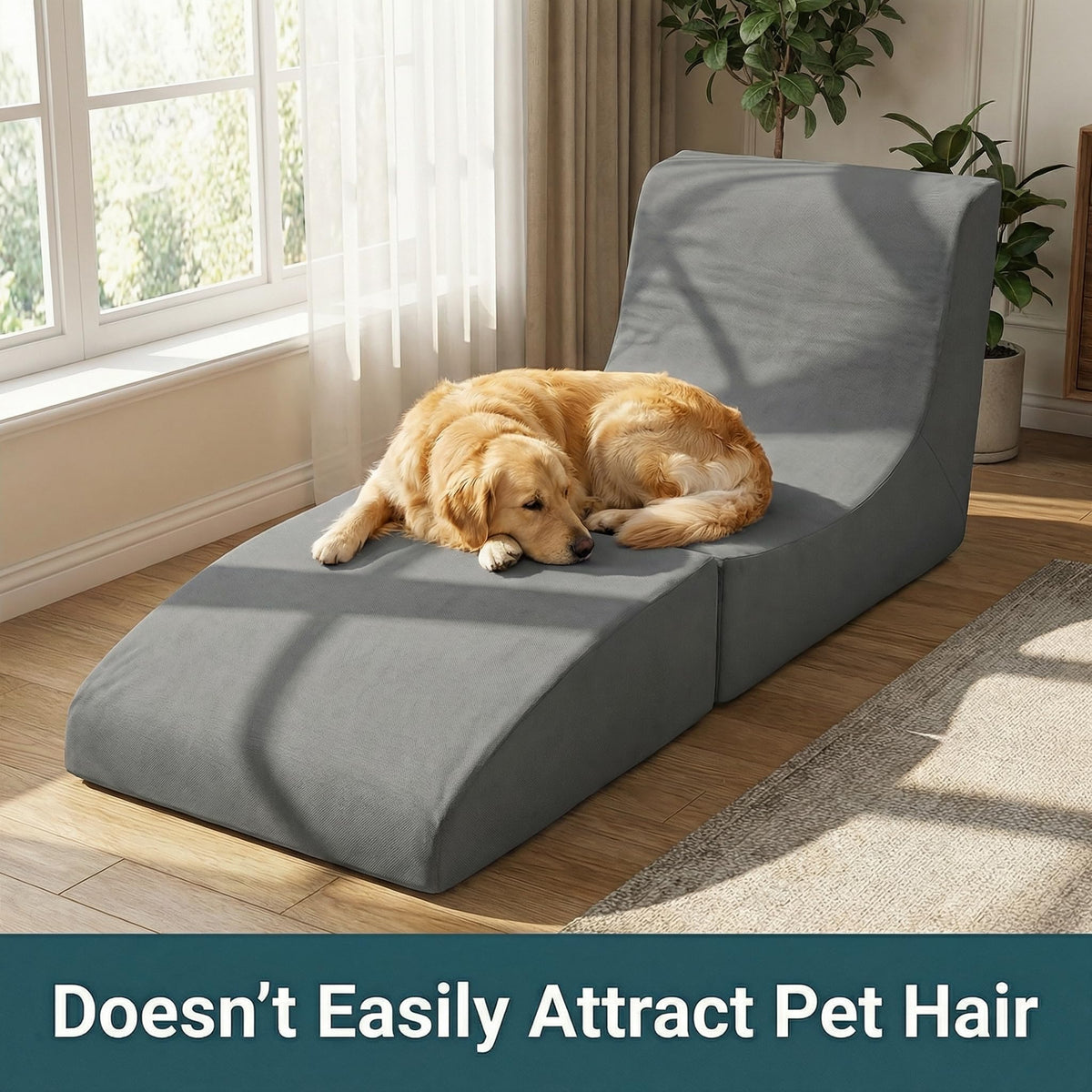 ARTETHYS Chaise Lounge Outdoor Bean Bag Chair with Back Support Small Patio Lounger Chair for Adult with Memory Foam Filled Waterproof Reading Couch Chairs for Outside, Pool, Living Room, Bedroom