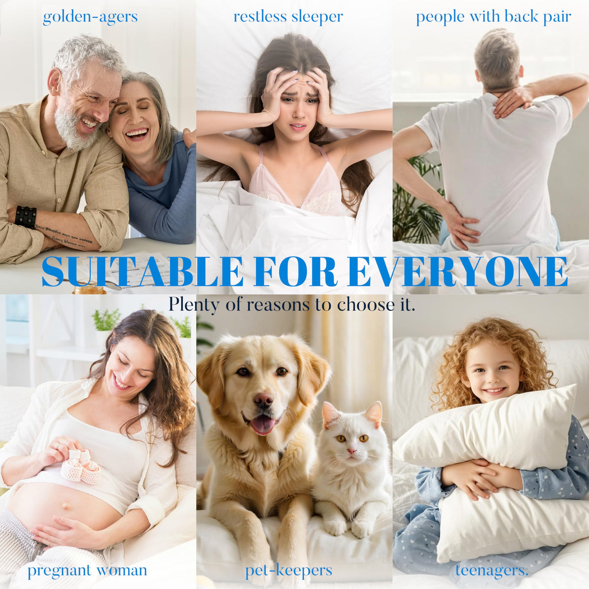 Ubauba 100% Waterproof Full Size Mattress Topper, Viscose Made from Bamboo Pillow Top Mattress Protector for Back Pain Relief, Breathable Cooling Mattress Pad for Hot Sleeper, 8-21 Inch Deep Pocket