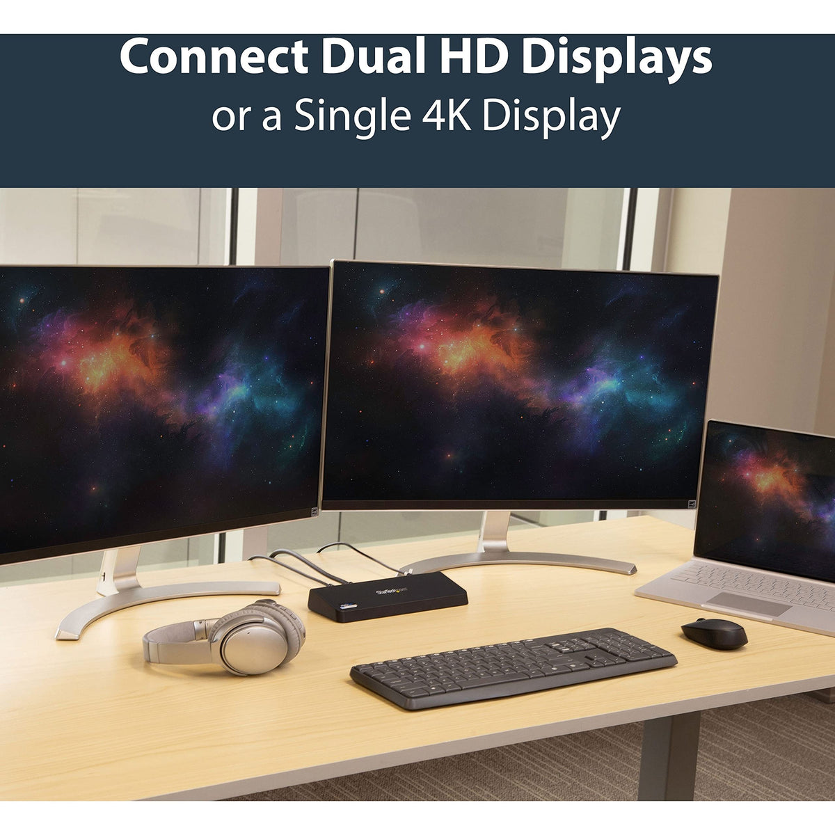 StarTech.com USB 3.0 Docking Station - 4K - HDMI / DisplayPort - with Fast Charge / Ethernet / Audio - Universal Docking Station