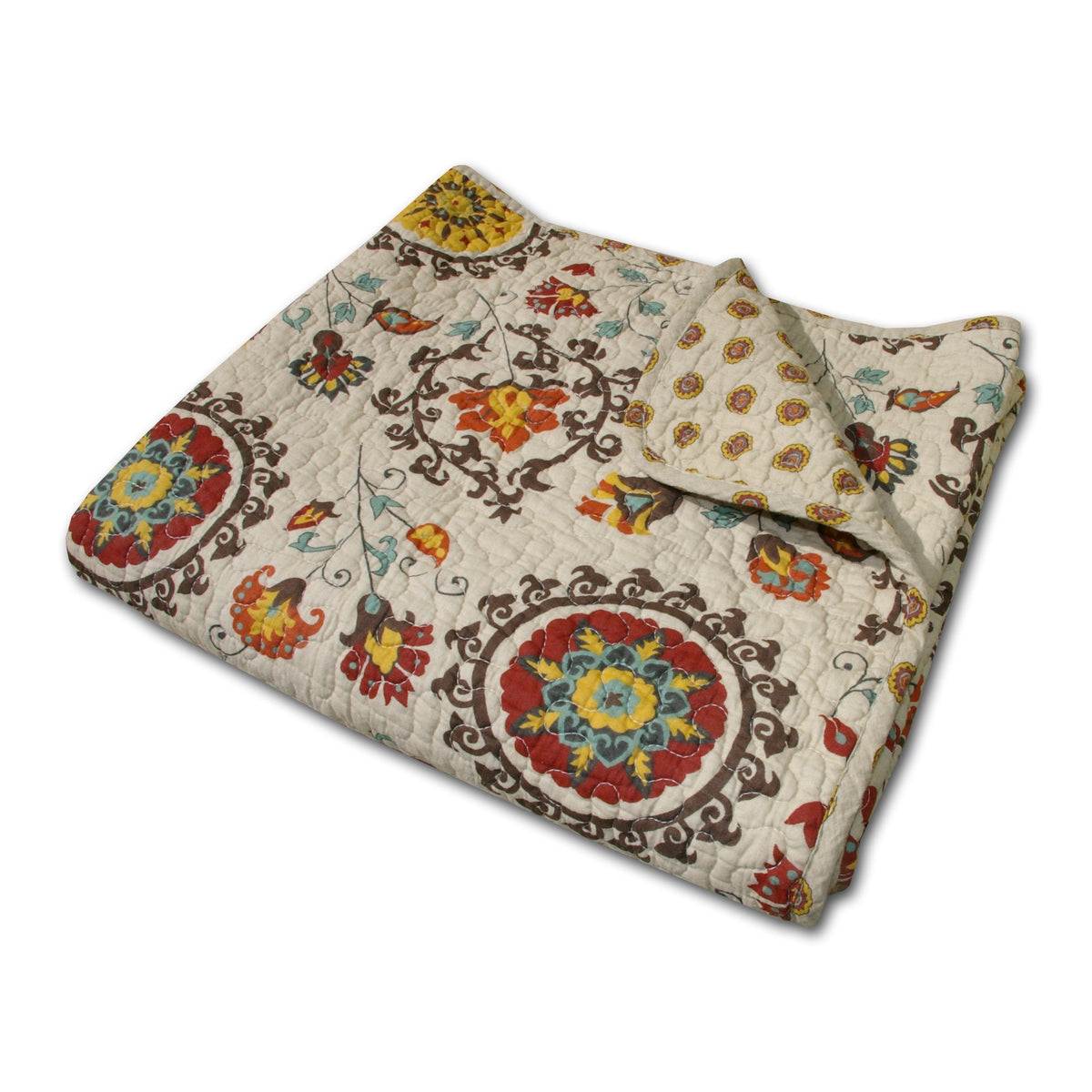Greenland Home Andorra 100% Cotton Quilted Throw Blanket