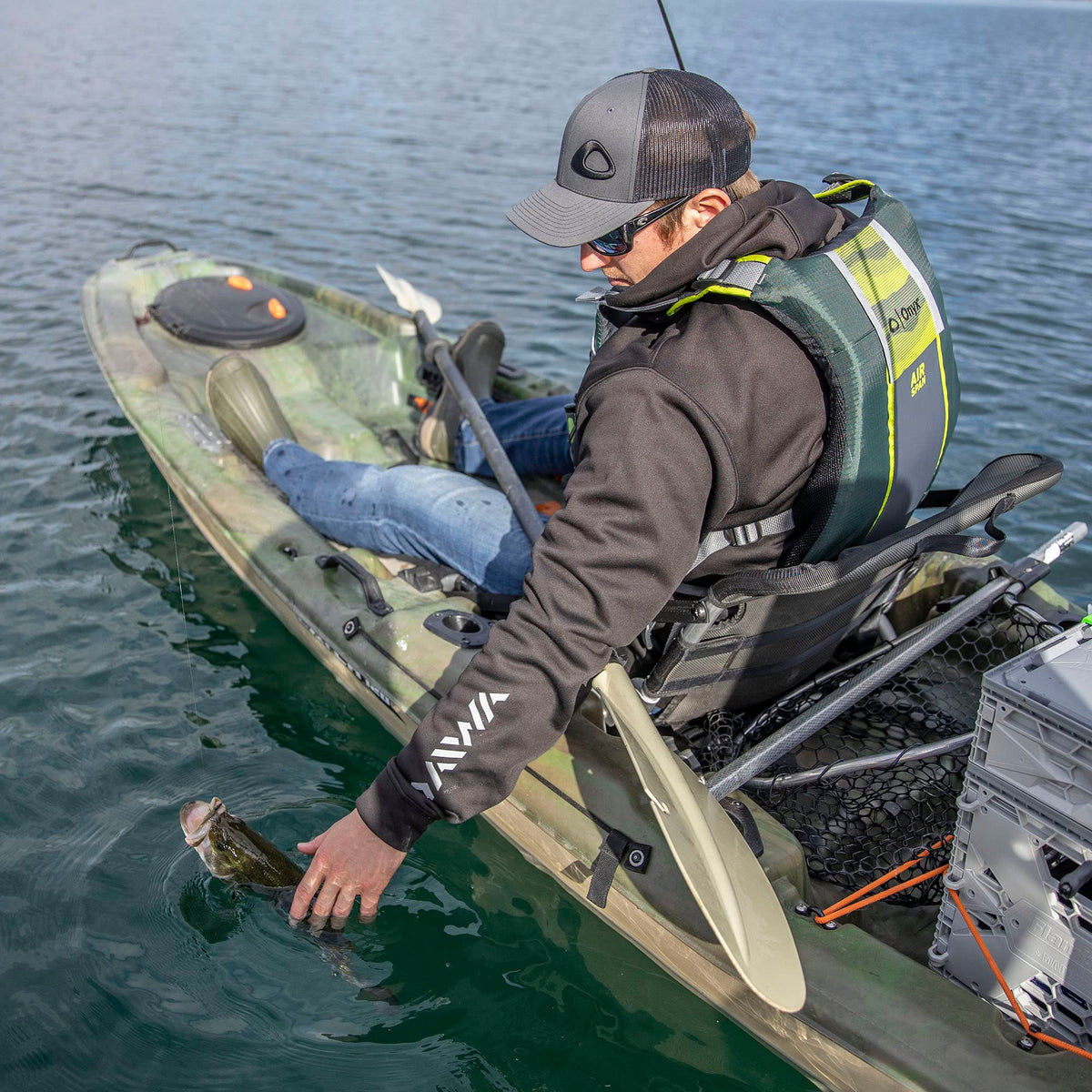 Onyx Air Span Angler Life Jacket, Green, XL/2XL