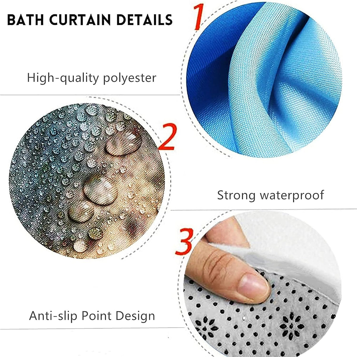 Yddsky 4 Pcs Red Geometric Shower Curtain Sets with Rugs Red Bathroom Sets with Shower Curtain and Rugs Modern Bathroom Curtains Shower Set with Toilet Lid Cover for Bathroom Decor Accessories