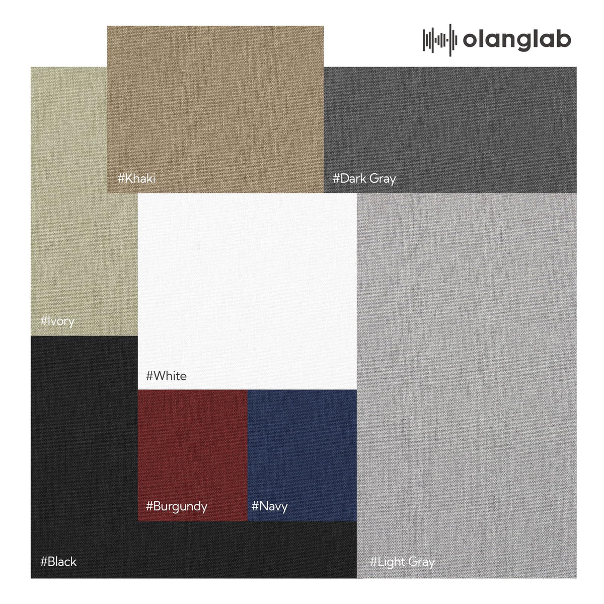 Olanglab Acoustic Panels 2 Pack, 48''x24'' Large Sound Panels, Fabric Wrapped Sound Proof Foam Panels for Walls, Sound Absorbing Panels for Recording Studio Acoustical Treatments (Black)