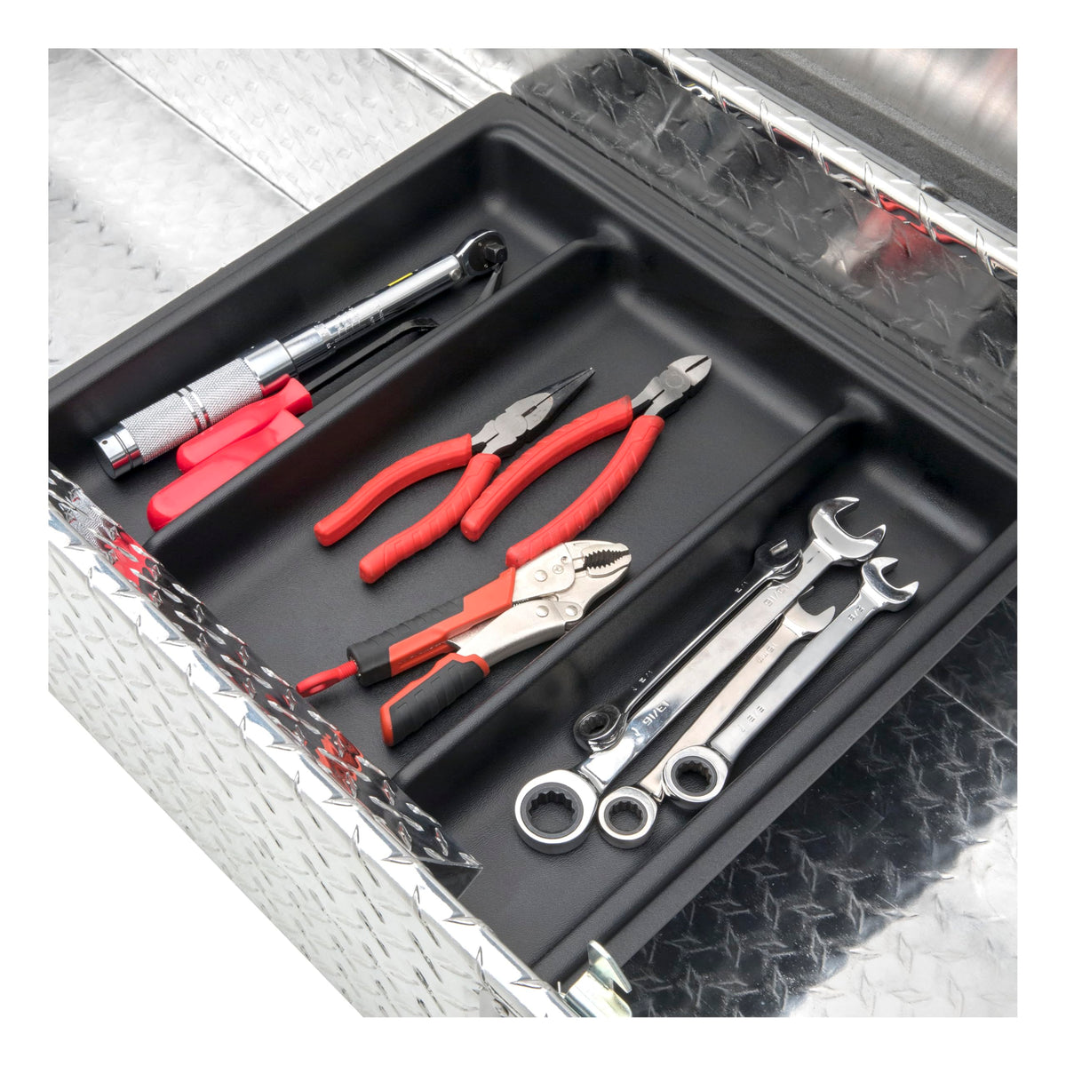 UWS EC10071 72-Inch Heavy-Wall Aluminum Gull Wing Truck Tool Box, RigidCore Lids