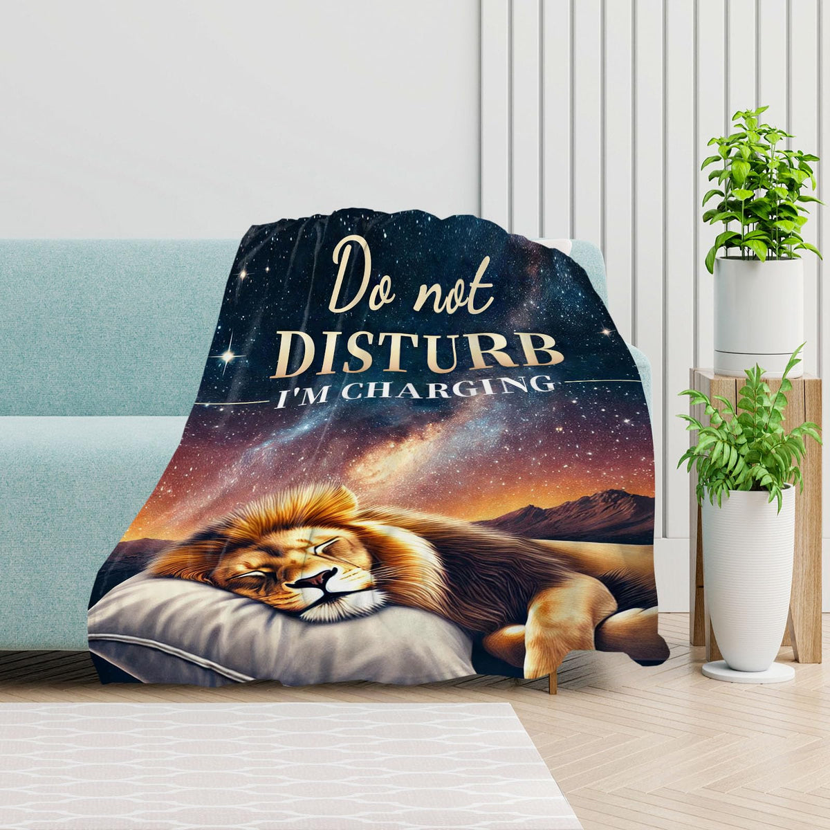 keepitcozi Lion Throw Blanket for Adult Kids, Lion Lovers Gifts Blanket Cute Animal Home Room Decor, Flannel Soft Blanket for Bed Couch 50"x60"