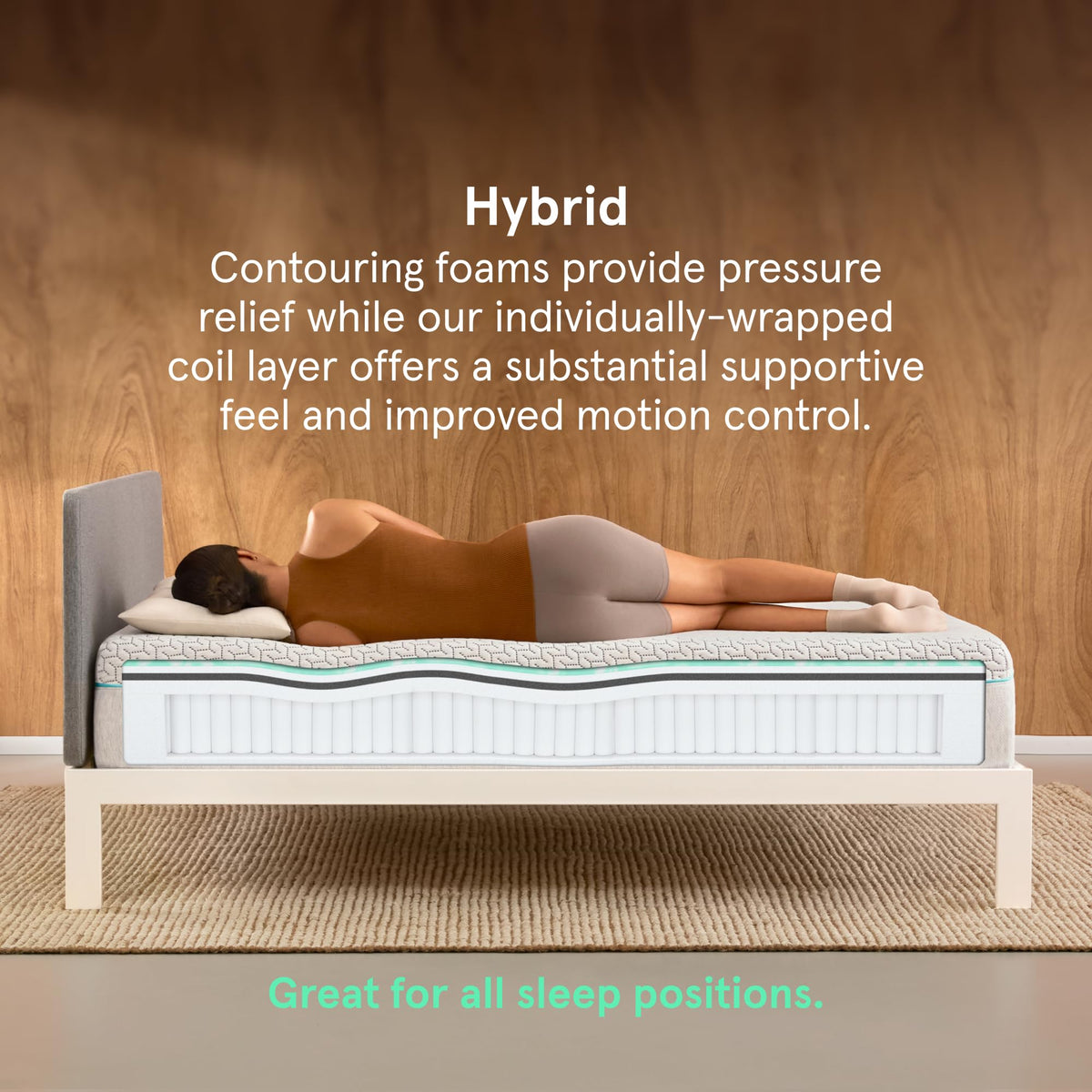 Tuft & Needle Original Hybrid Medium Queen Mattress in A Box, Adaptive Foam, Individually-Wrapped Coils, Cooling Pressure Relief, 100 Night Trial, Fiberglass-Free, CertiPUR-US, 10-Yr Limited Warranty