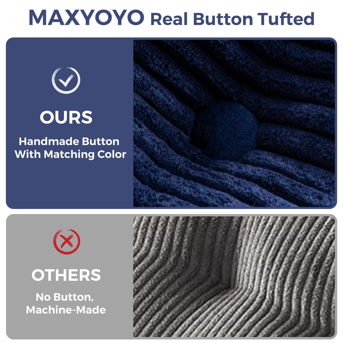 MAXYOYO Folding Sofa Bed, L-Shaped Convertible Sofa Bed with Armrest Foldable Sofa Couch with Pillow, Portable Fold Out Chair Bed Comfy Floor Lounge for Living Room Bedroom, Navy