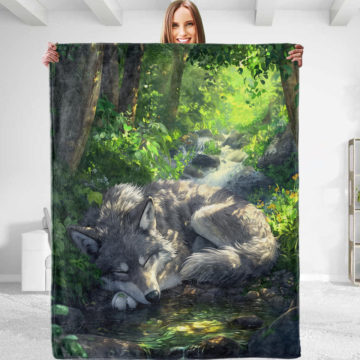 dhakalrlde Wolf Blanket - Plush, Soft, Comfy, Lightweight, Warm, Fuzzy, Cozy Flannel Throw Blanket Perfect for Couch, Travel, Bed, Office, Outdoor - 50in×60in(color38)