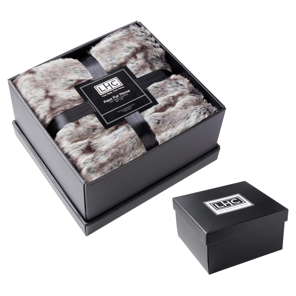 Throw Blanket- Luxurious, Soft, Hypoallergenic Premium Blanket with Gift Box, 60”x70” by BH (Striped)