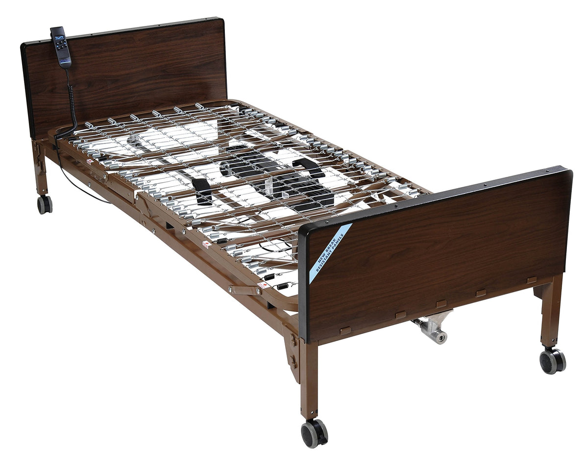 Drive Medical Semi Electric Ultra Light Plus Hospital Bed, Brown, 36"