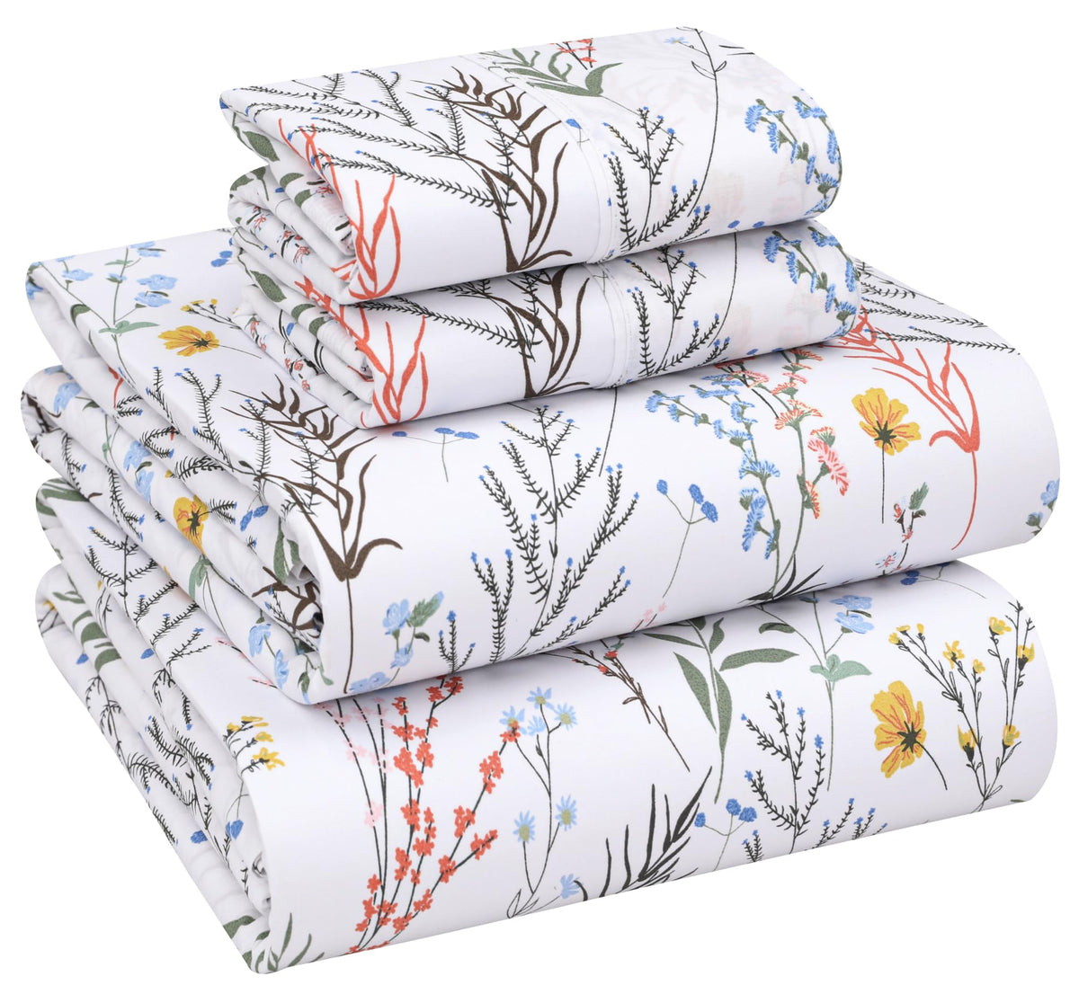 RUVANTI 100% Cotton Percale Sheets Full Size, Aroma