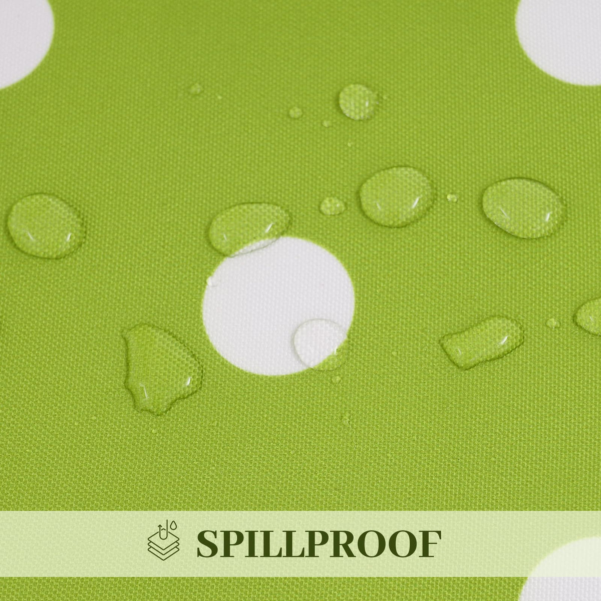 Eternal Beauty 60X 84” Rectangle Tablecloth Waterproof Outdoor Tablecloth with Umbrella Hole Zipper for Patio Spring Summer Picnic Tables (Green Polka Dot)