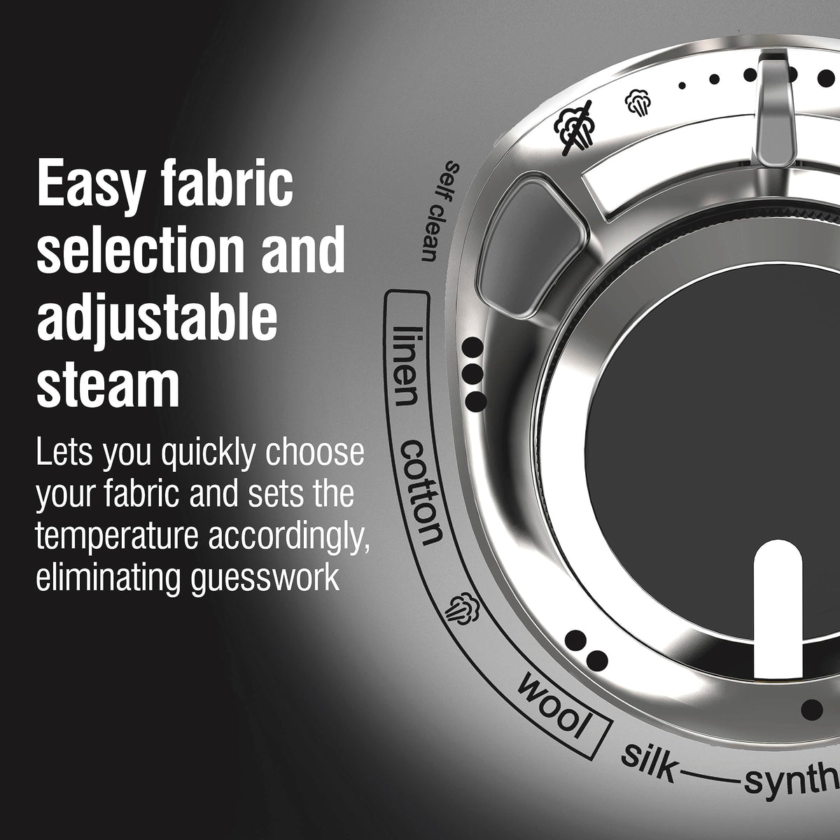 CHI Steam Iron for Clothes with 8’ Retractable Cord, 1700 Watts, 3-Way Auto Shutoff, 400+ Holes, Professional Grade, Temperature Control Dial, Titanium Infused Ceramic Soleplate, Black/Chrome (13109)