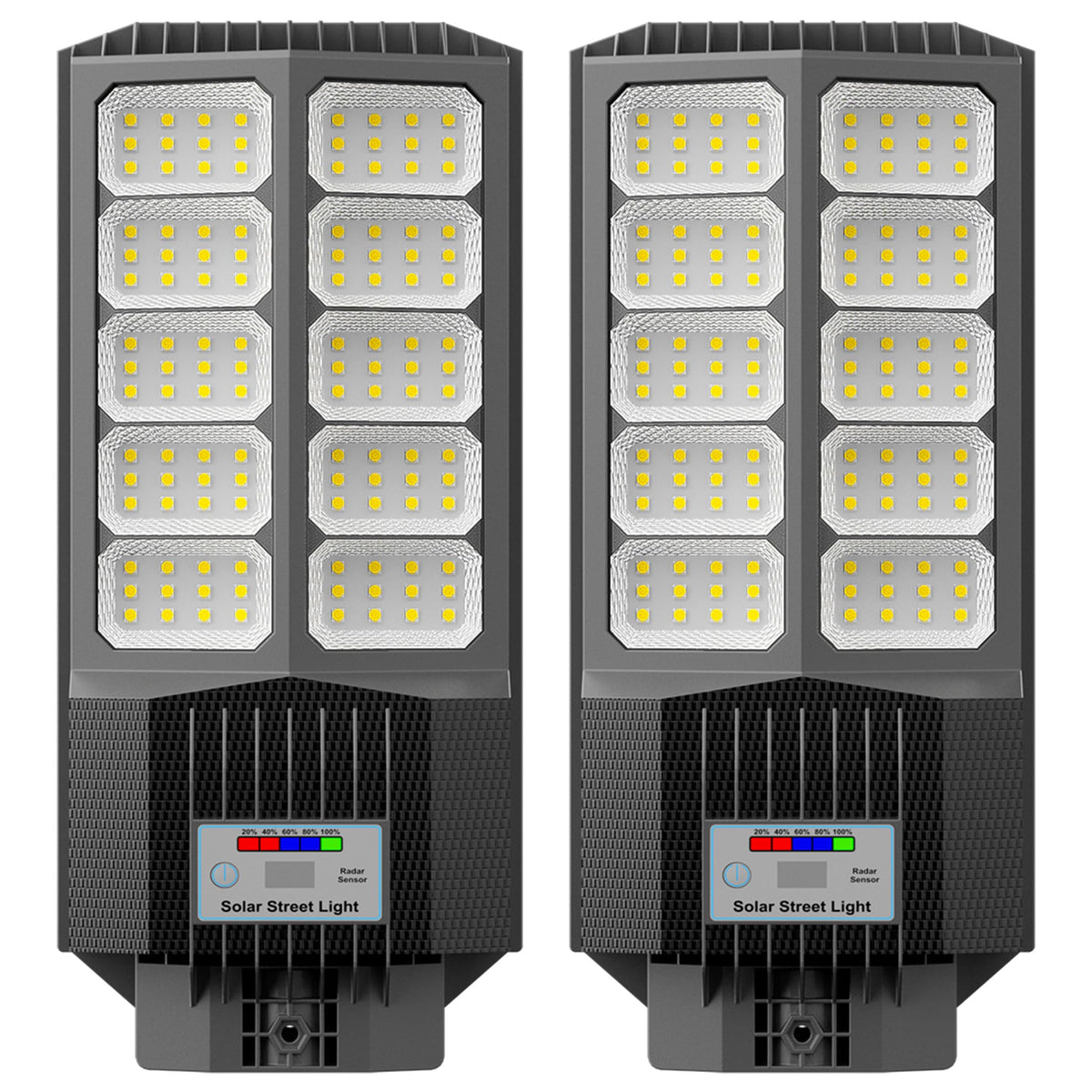 Jadisi Solar Street Light, Dusk-to-Dawn Waterproof LED Solar Street Lights Outdoor with Pole Mount,9000W IP67,7000K, High Lumen Outdoor Lighting for Driveway, Farm, Street & Parking
