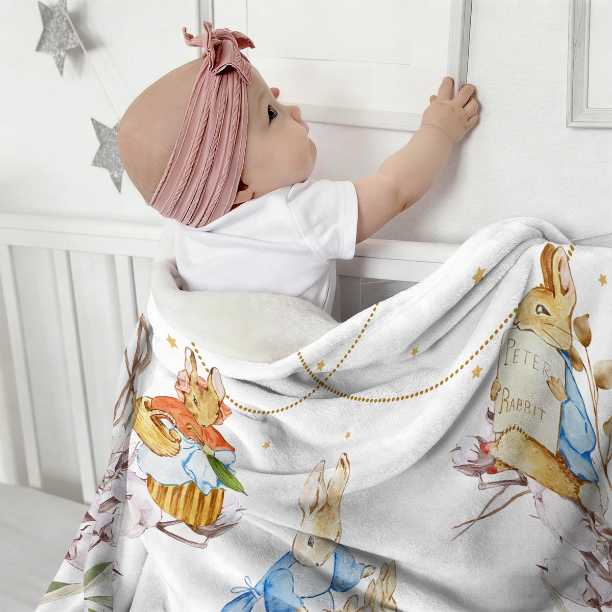 Lcyawer Personalized Blanket with Name, Customized Easter Birthday Gifts for Baby, Flannel Throw Blankets for Boys Girls, Personalized Baby Gifts for Infant Newborn Shower, Printed in USA