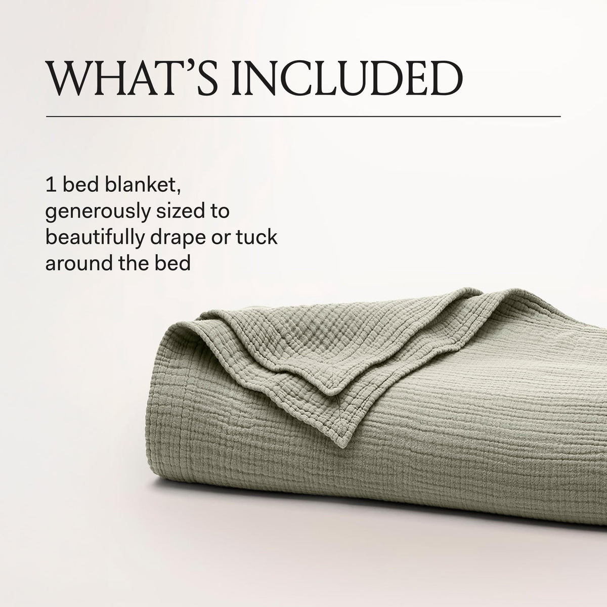 BOLL & BRANCH Dream Bed Blanket - King/Cal King, Mist - Luxury 100% Organic Cotton - Soft, Lightweight and Breathable - Cloud-Like Touch